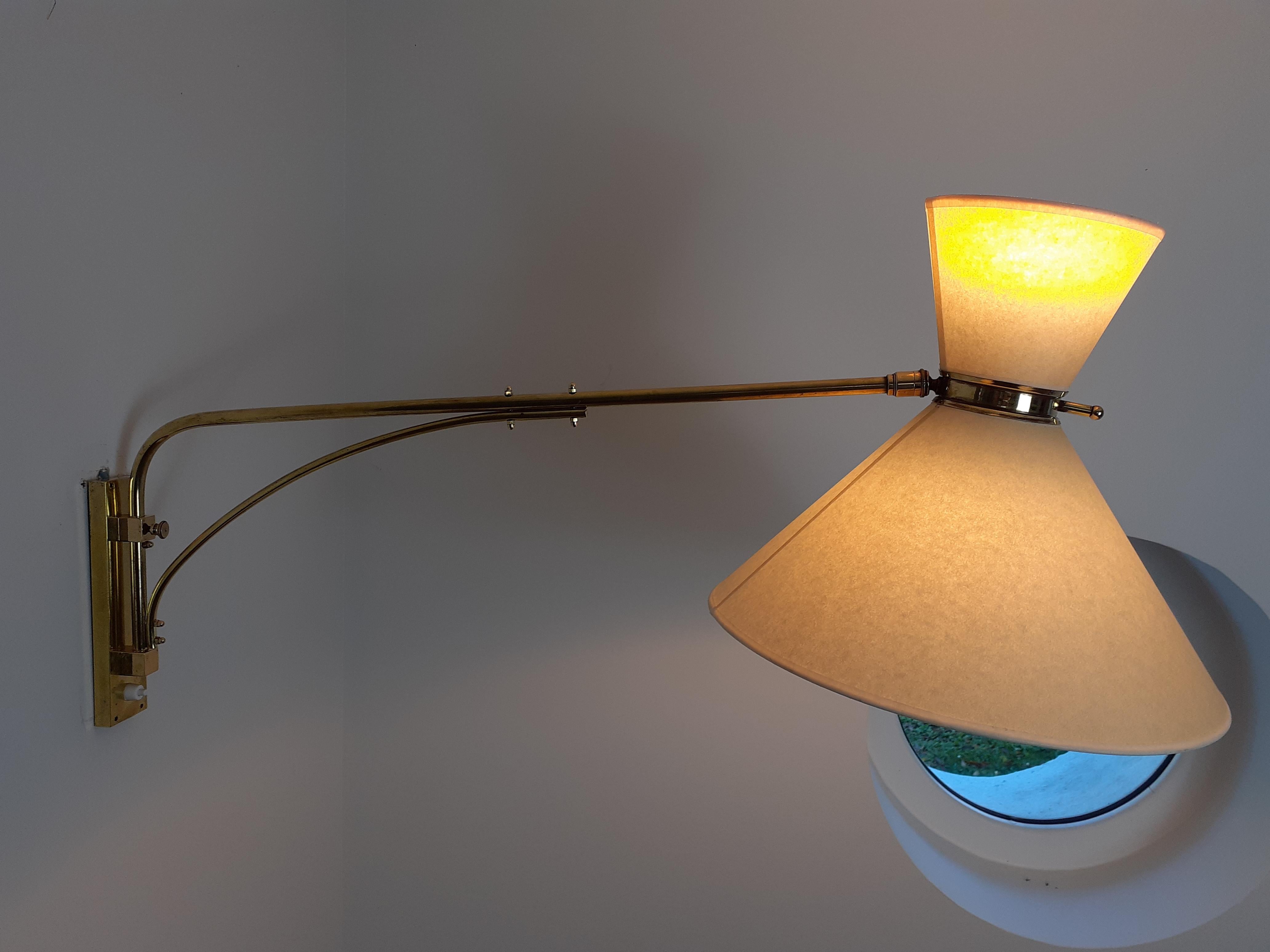1950s Articulated Sconce by Maison Lunel 8