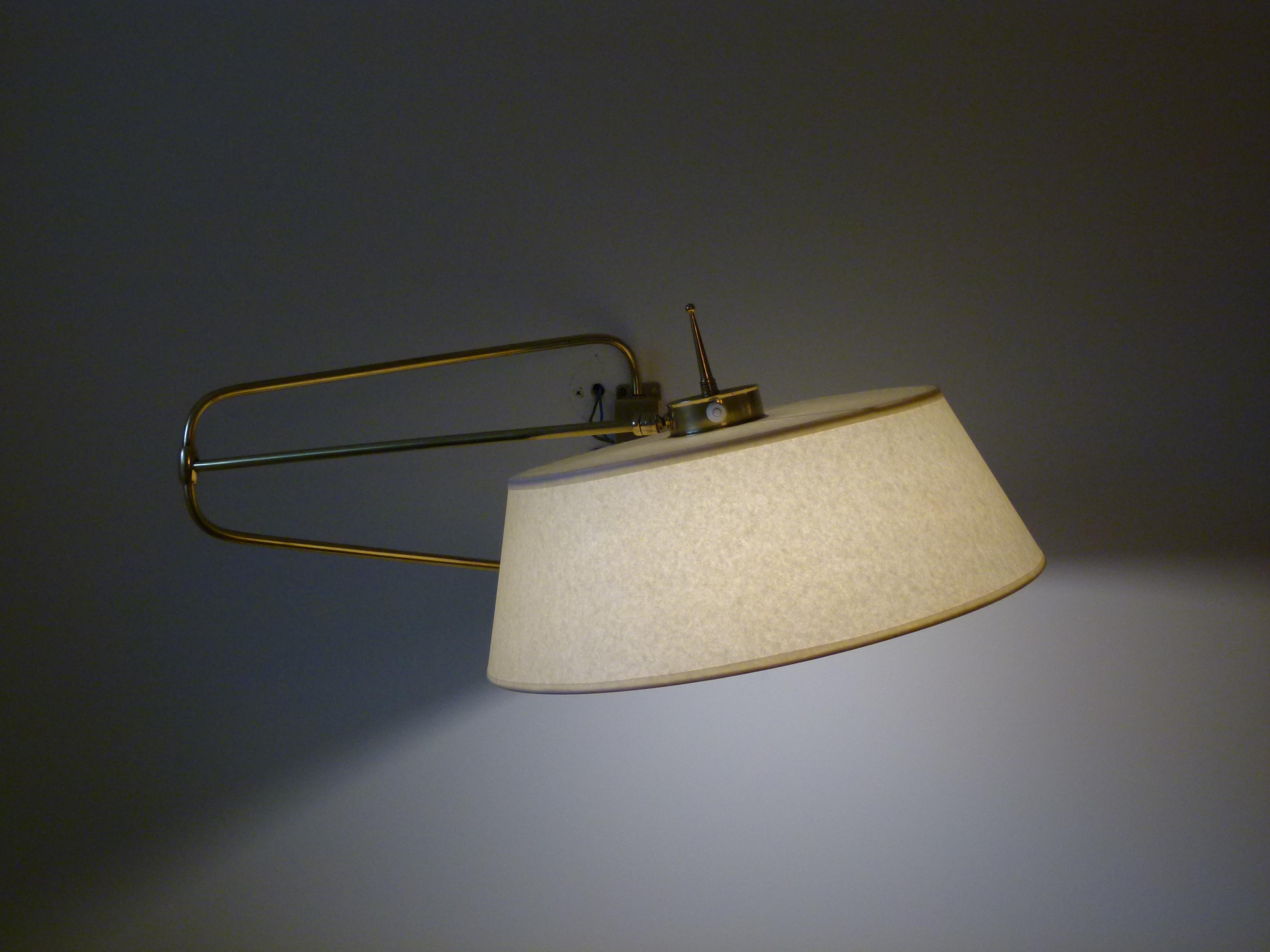 Mid-Century Modern 1950s Articulated Sconce by Maison Lunel
