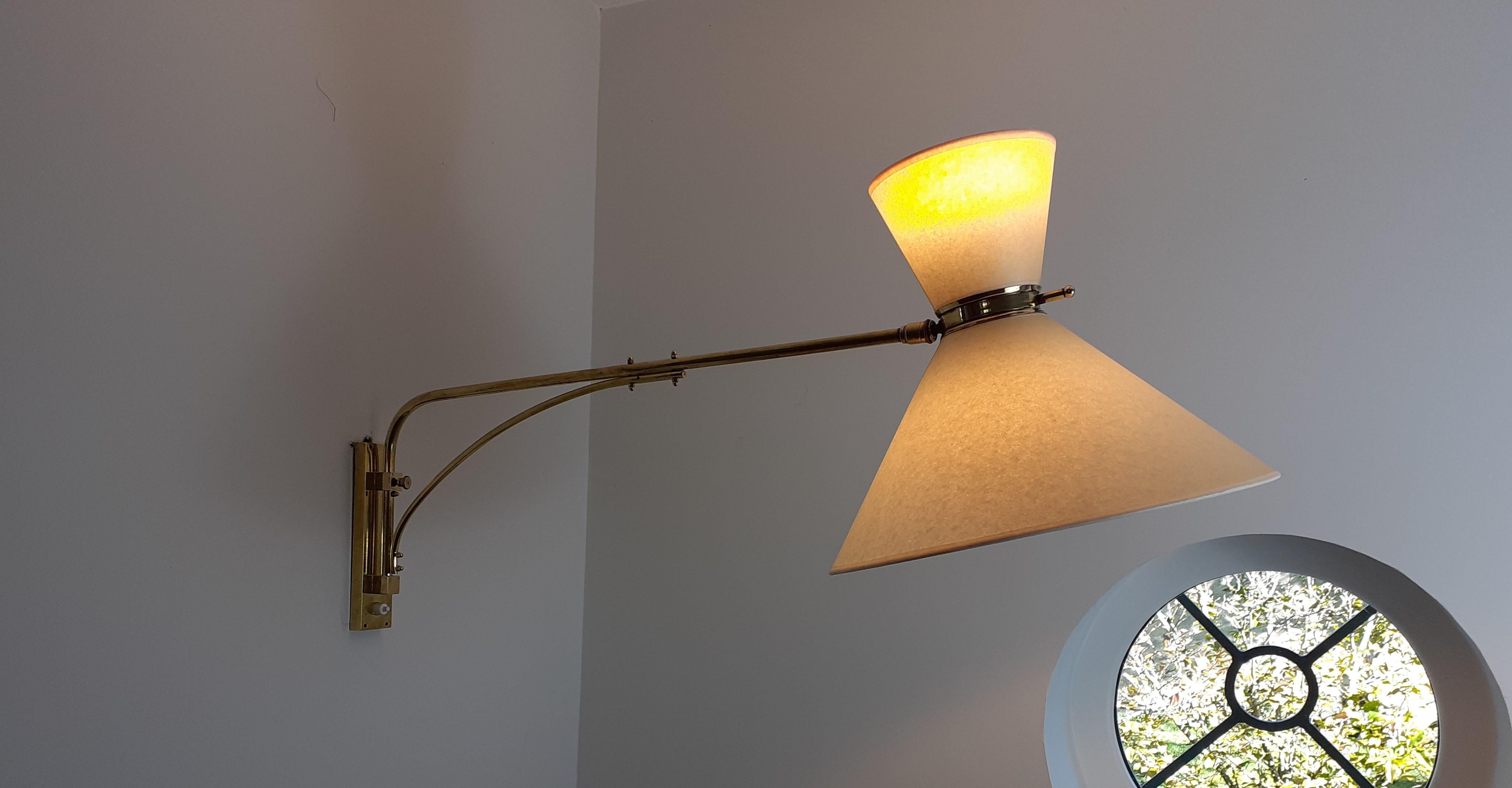 Mid-Century Modern 1950s Articulated Sconce by Maison Lunel