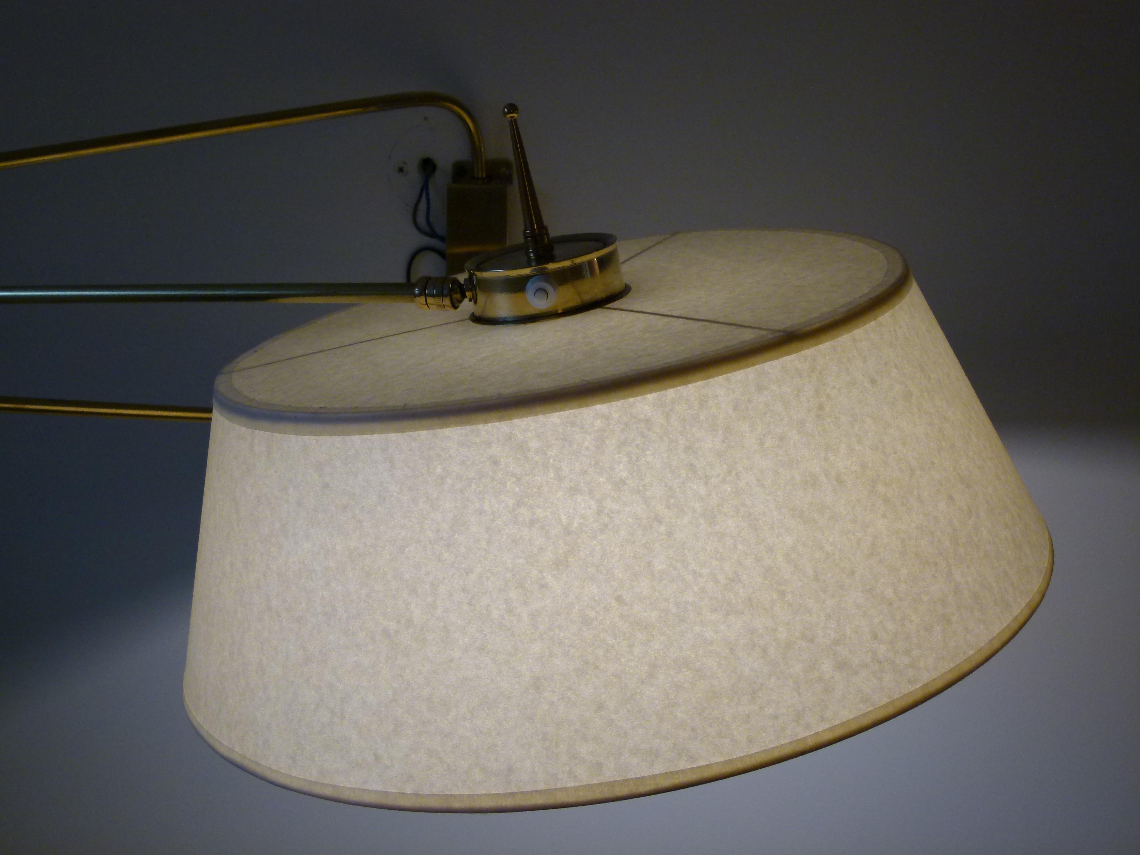 1950s Articulated Sconce by Maison Lunel In Excellent Condition In Saint-Ouen, FR