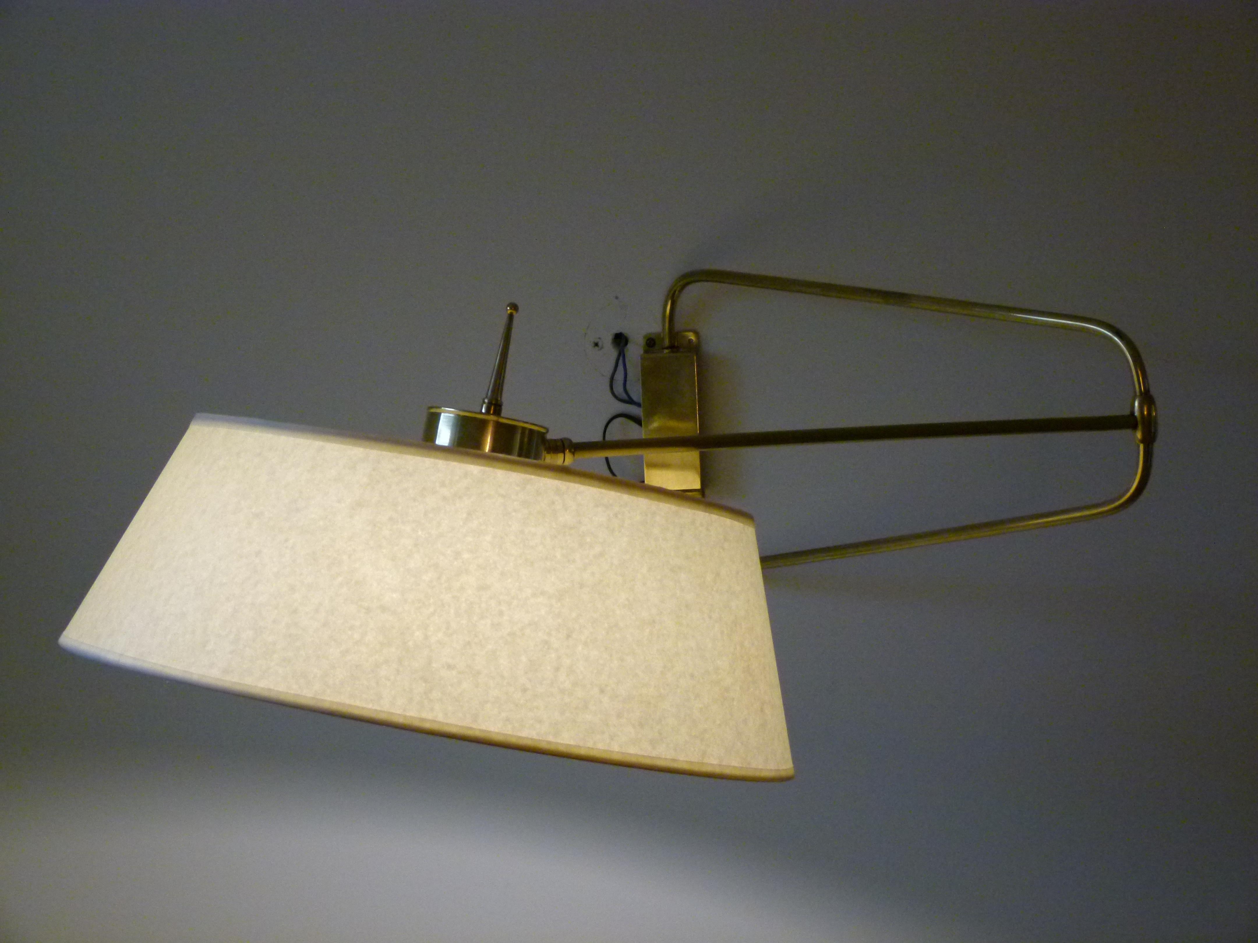 1950s Articulated Sconce by Maison Lunel 1