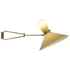 1950s Articulated Sconce by Maison Lunel
