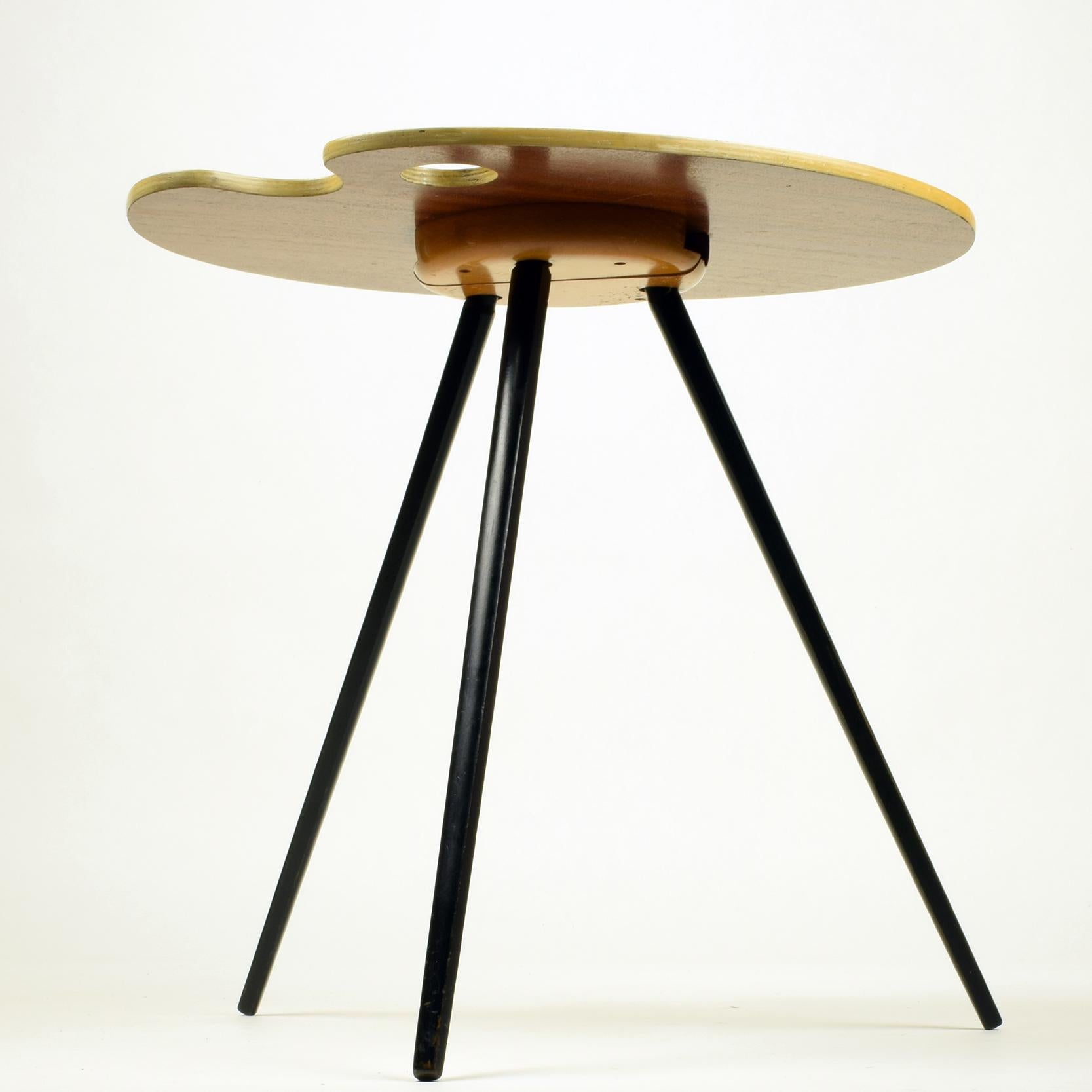 British 1950s Artist's Palette Side Table in the Style of Lucien de Roeck For Sale