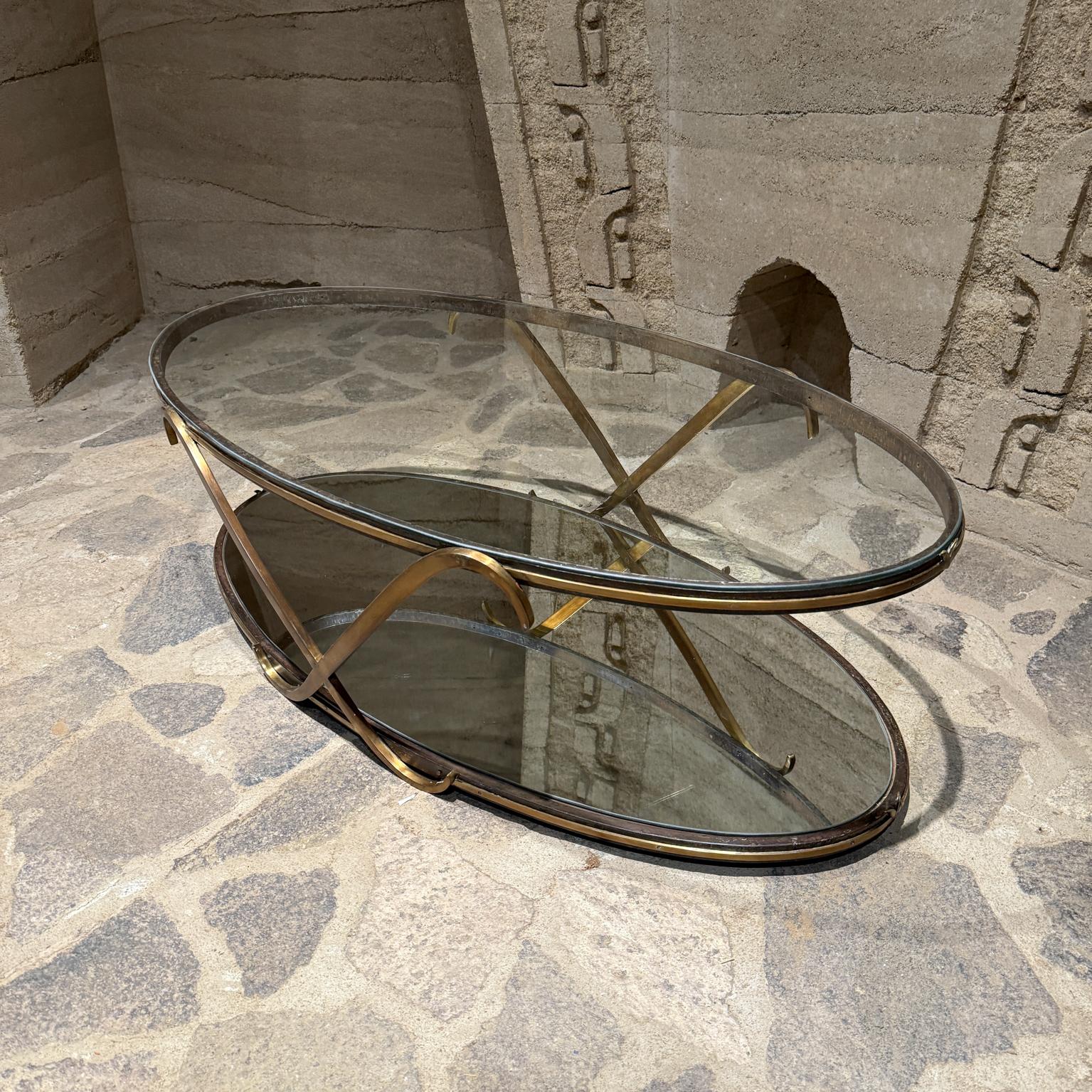 1950s Arturo Pani Patinated Brass Coffee Table Mexico City For Sale 2