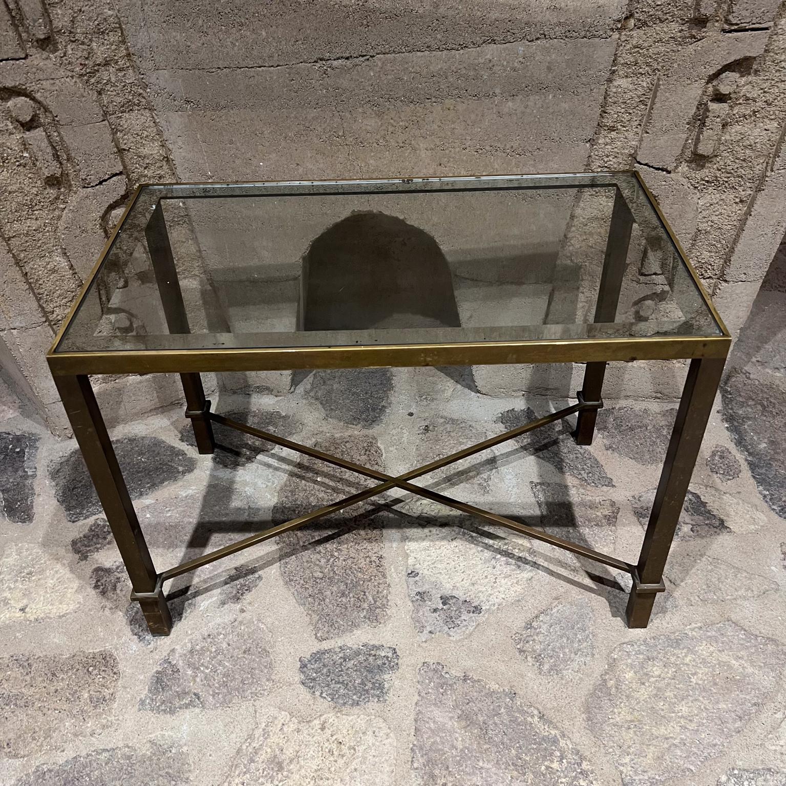 Mid-Century Modern 1950s Arturo Pani Bronze Side Table Mexico City For Sale