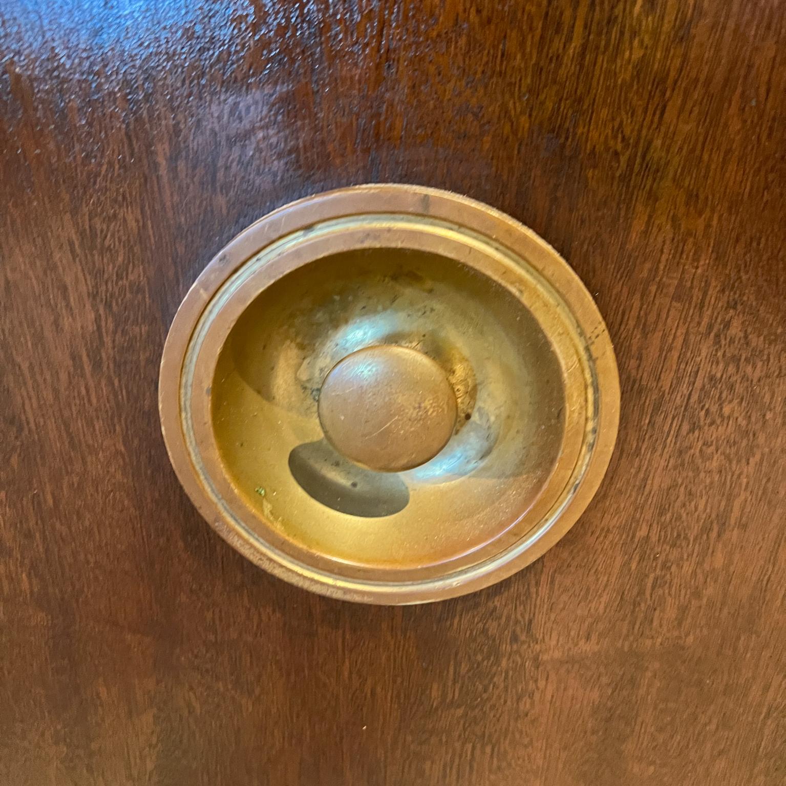 1950s Arturo Pani Credenza Mahogany Leather and Brass Mexico For Sale 2