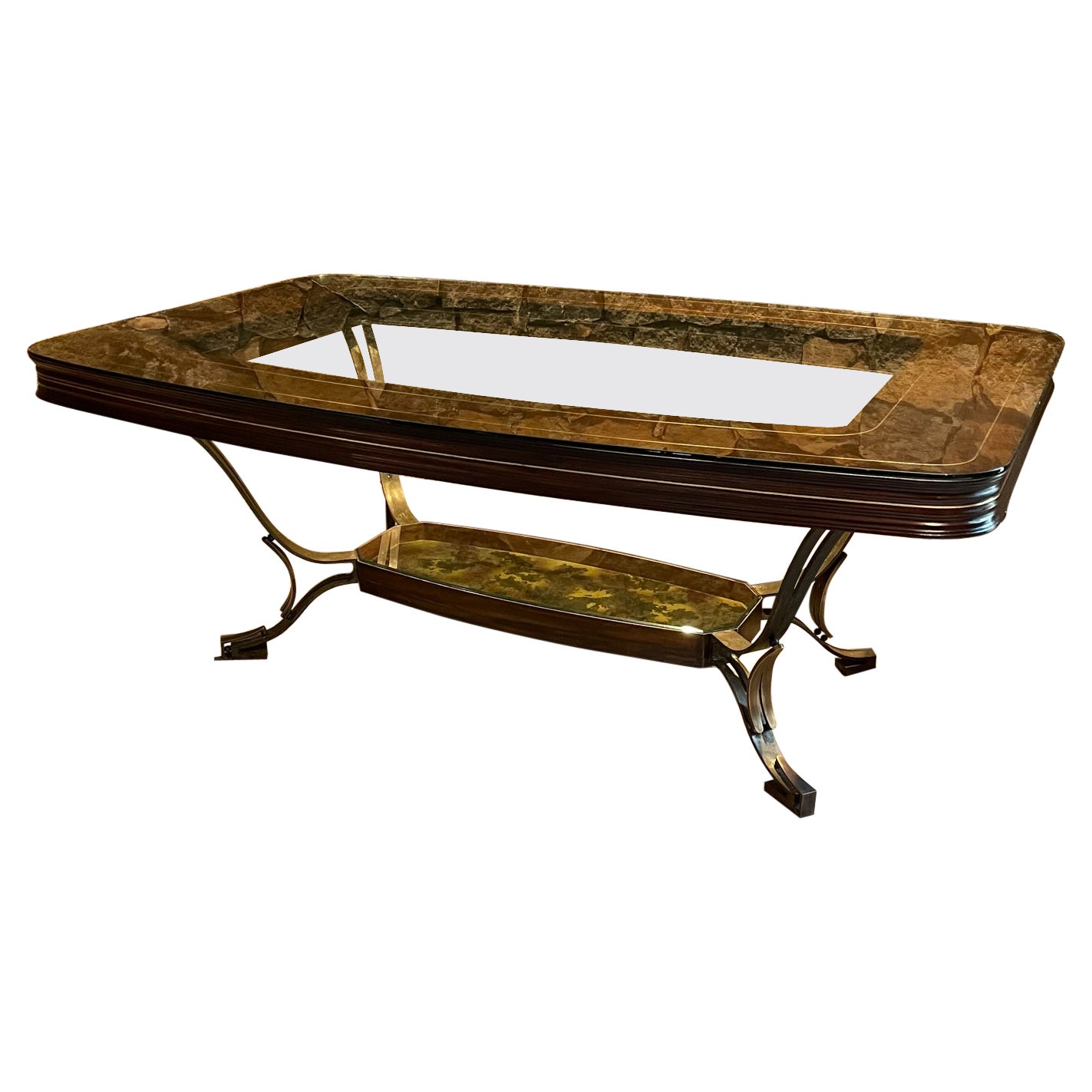Mesa de comedor Arturo Pani de los años 50 Hierro forjado Bronce Ciudad de México Moderno de mediados de siglo en venta