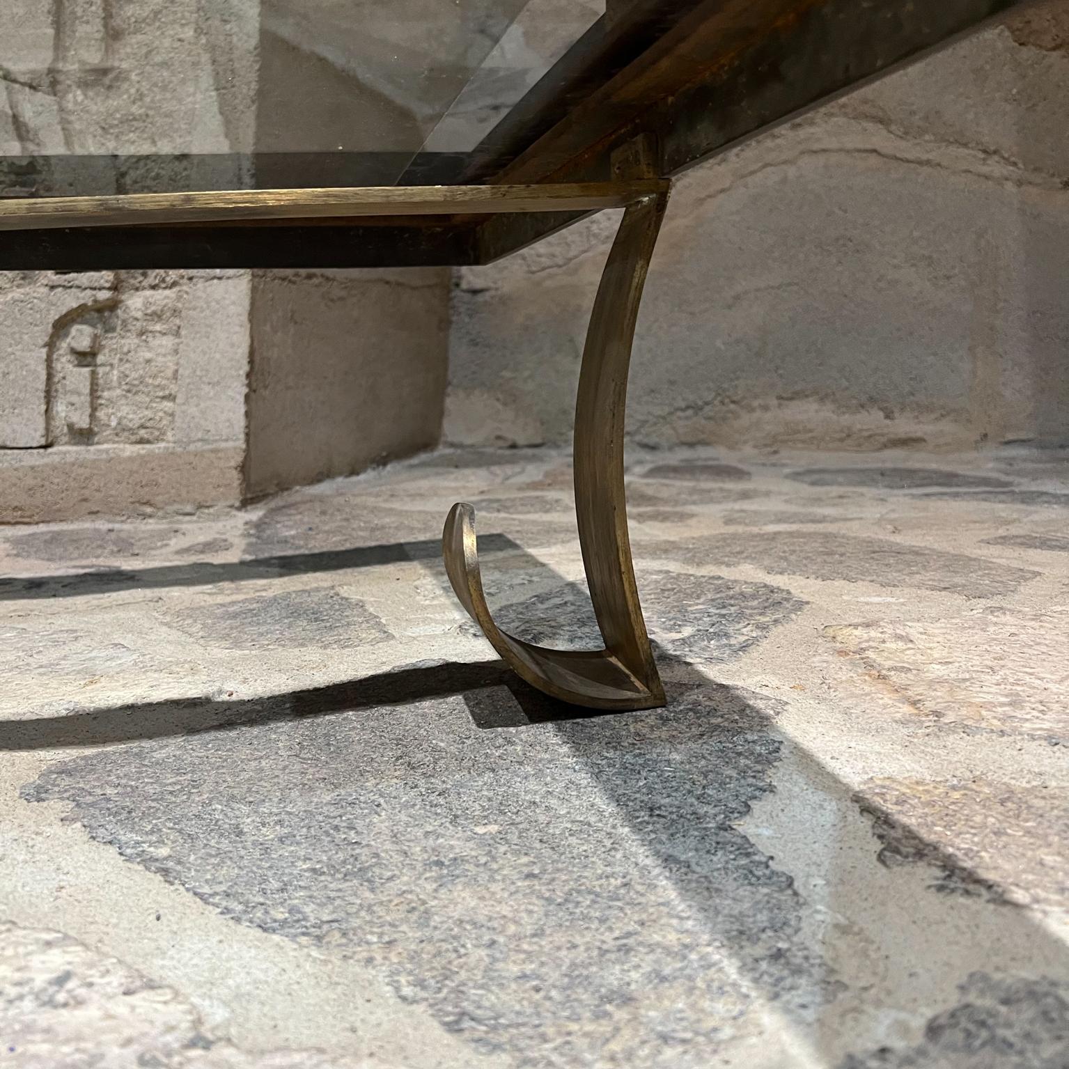 Arturo Pani Eleganter Modernistischer Bronze-Couchtisch, rechteckig, Mexiko im Angebot 4