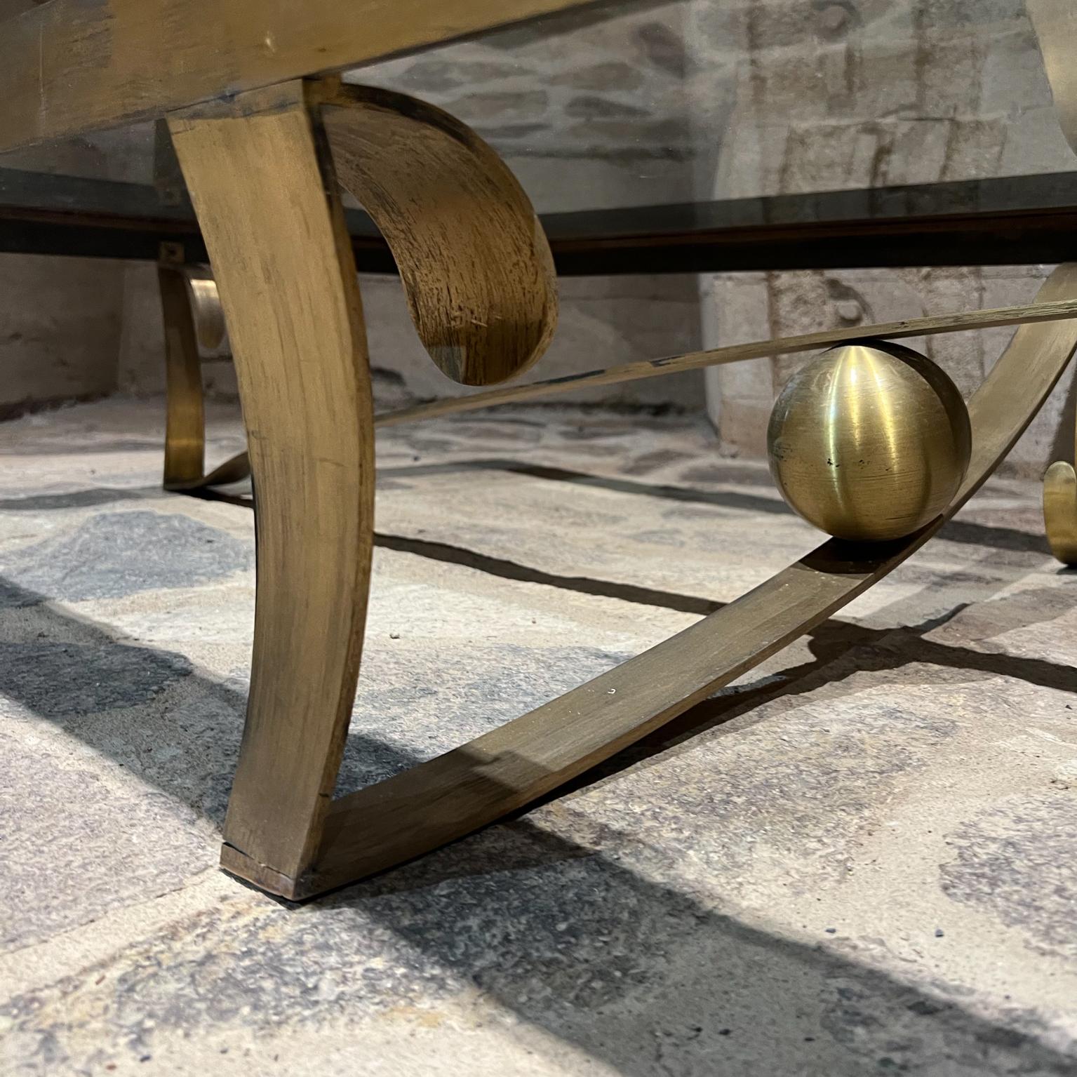 Arturo Pani Eleganter Modernistischer Bronze-Couchtisch, rechteckig, Mexiko im Angebot 5