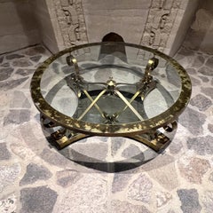 1950s Arturo Pani Round Gold Cocktail Table Mexico City