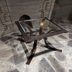 1950s Arturo Pani Sculptural Side Table in Patinated Brass Mexico City