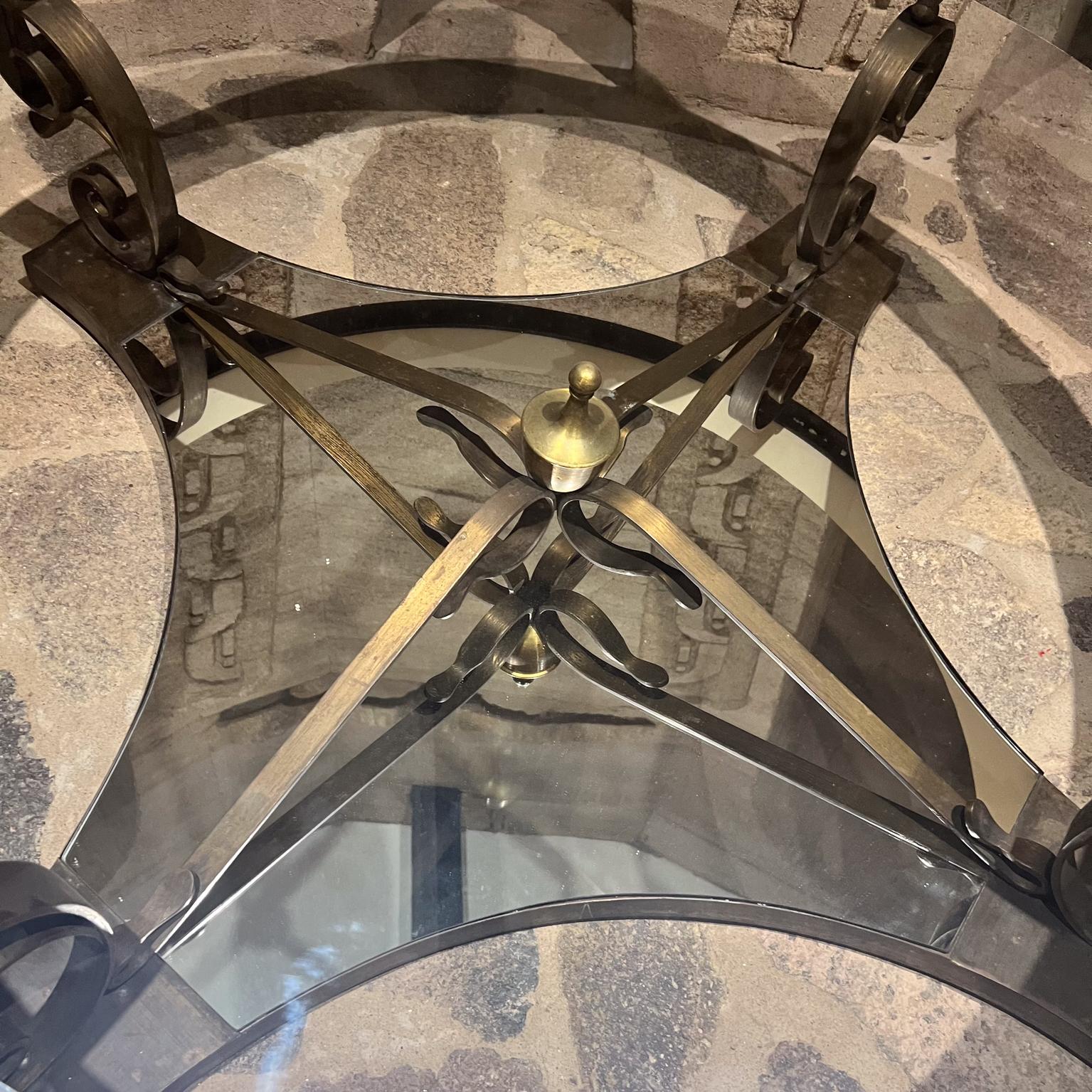 Bronze 1950 Arturo Pani Table Cocktail Tables en verre bronze massif Mexico City en vente