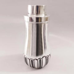 Aldo Tura Cocktail Shaker, Stainless Steel with Sculptural Base