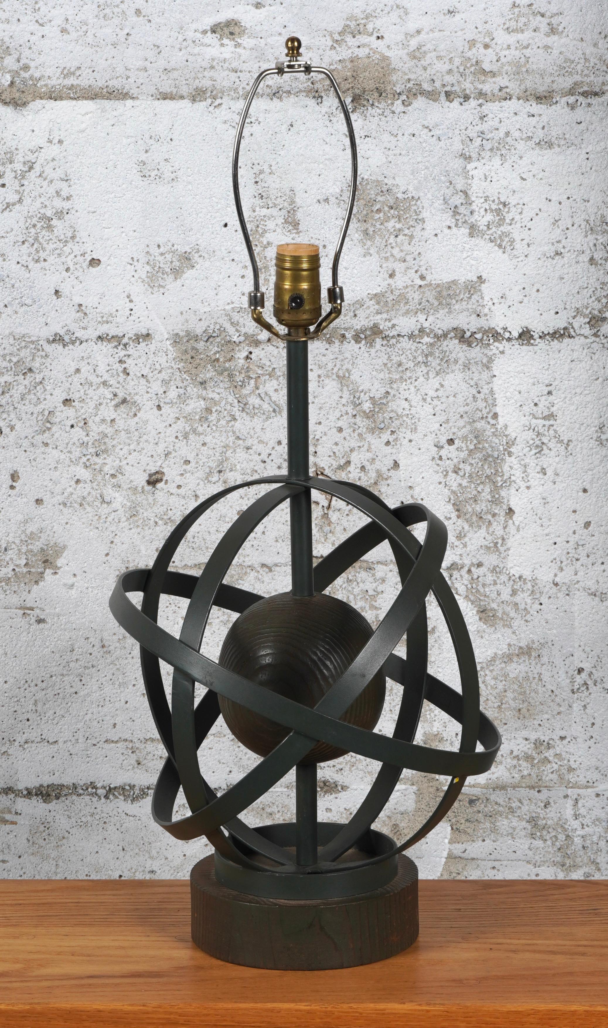Hand-Crafted 1950s Atom Table Lamp by Yasha Heifetz For Sale
