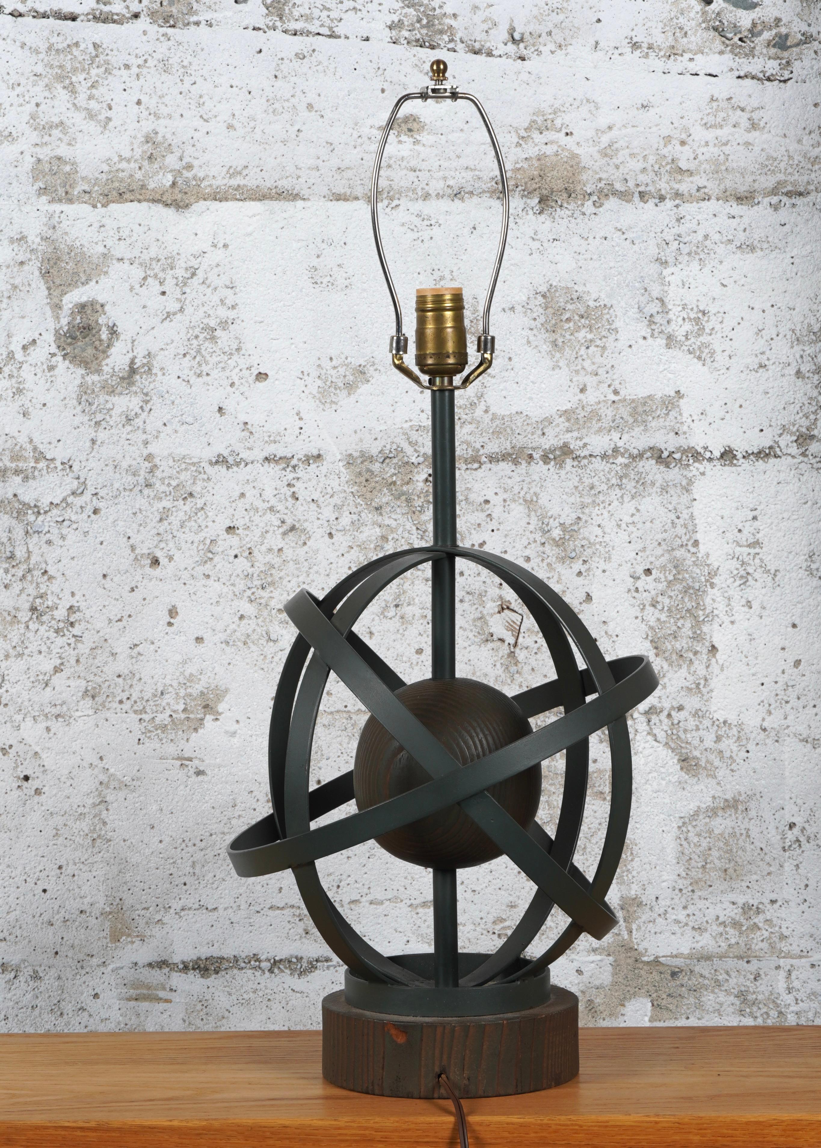 Metal 1950s Atom Table Lamp by Yasha Heifetz For Sale