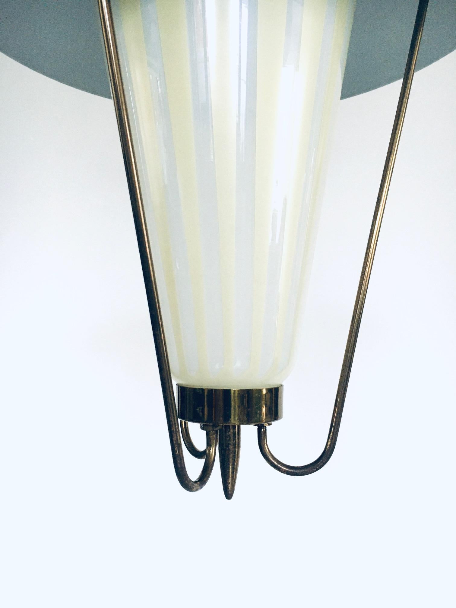 1950's Atomic Age Design Pendant Lantern Lamp 3