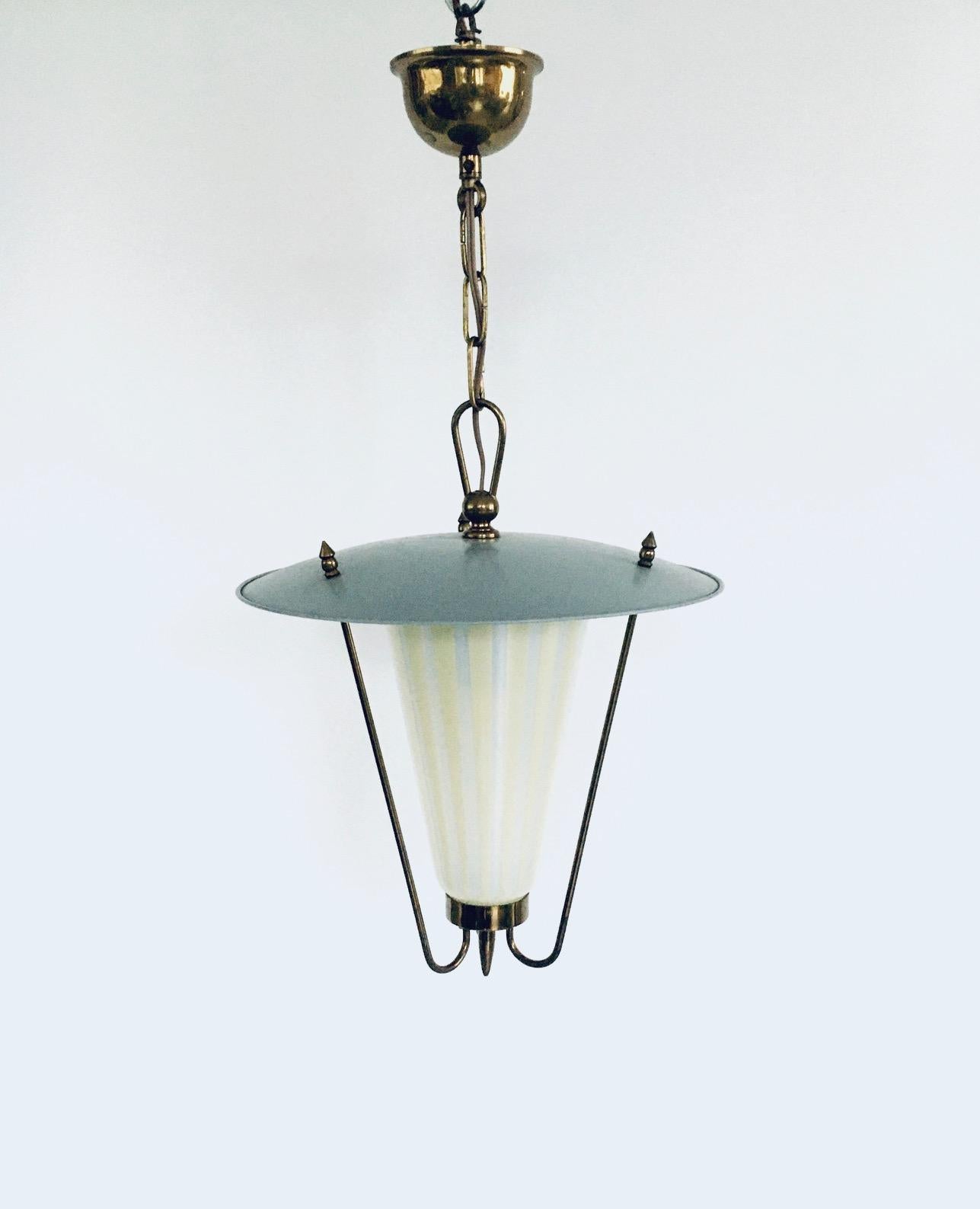 1950's Atomic Age Design Pendant Lantern Lamp In Good Condition In Oud-Turnhout, VAN