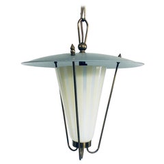 1950's Atomic Age Design Pendant Lantern Lamp