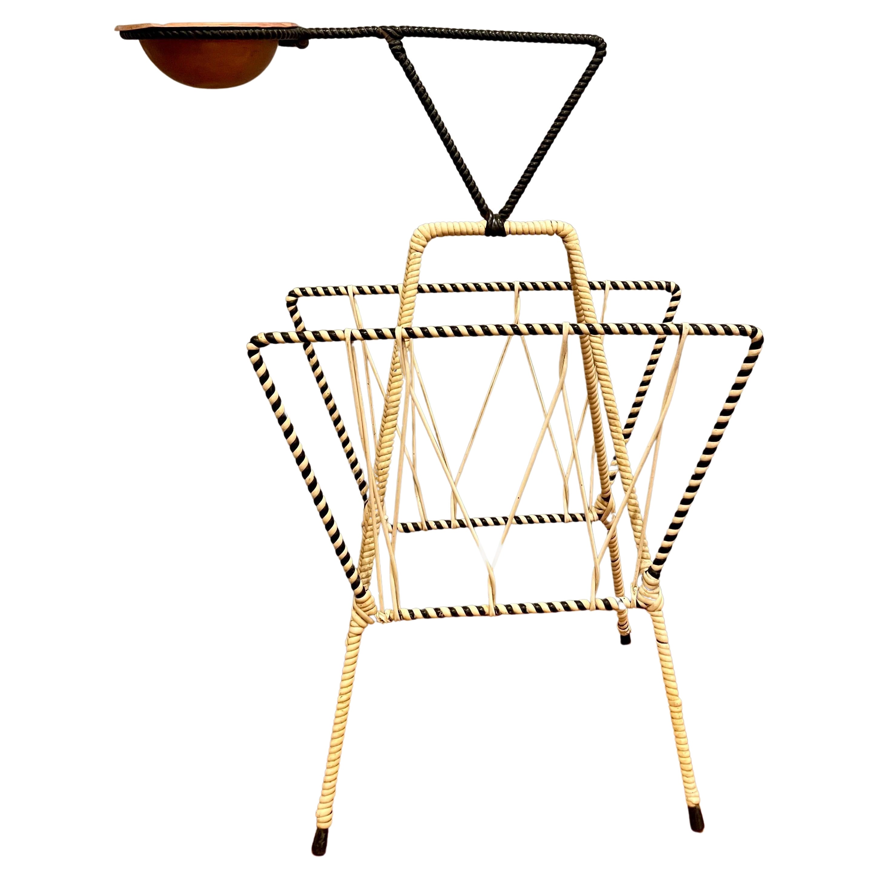 1950
s Atomic Age Magazine Rack 
Ashtray Holder Rack