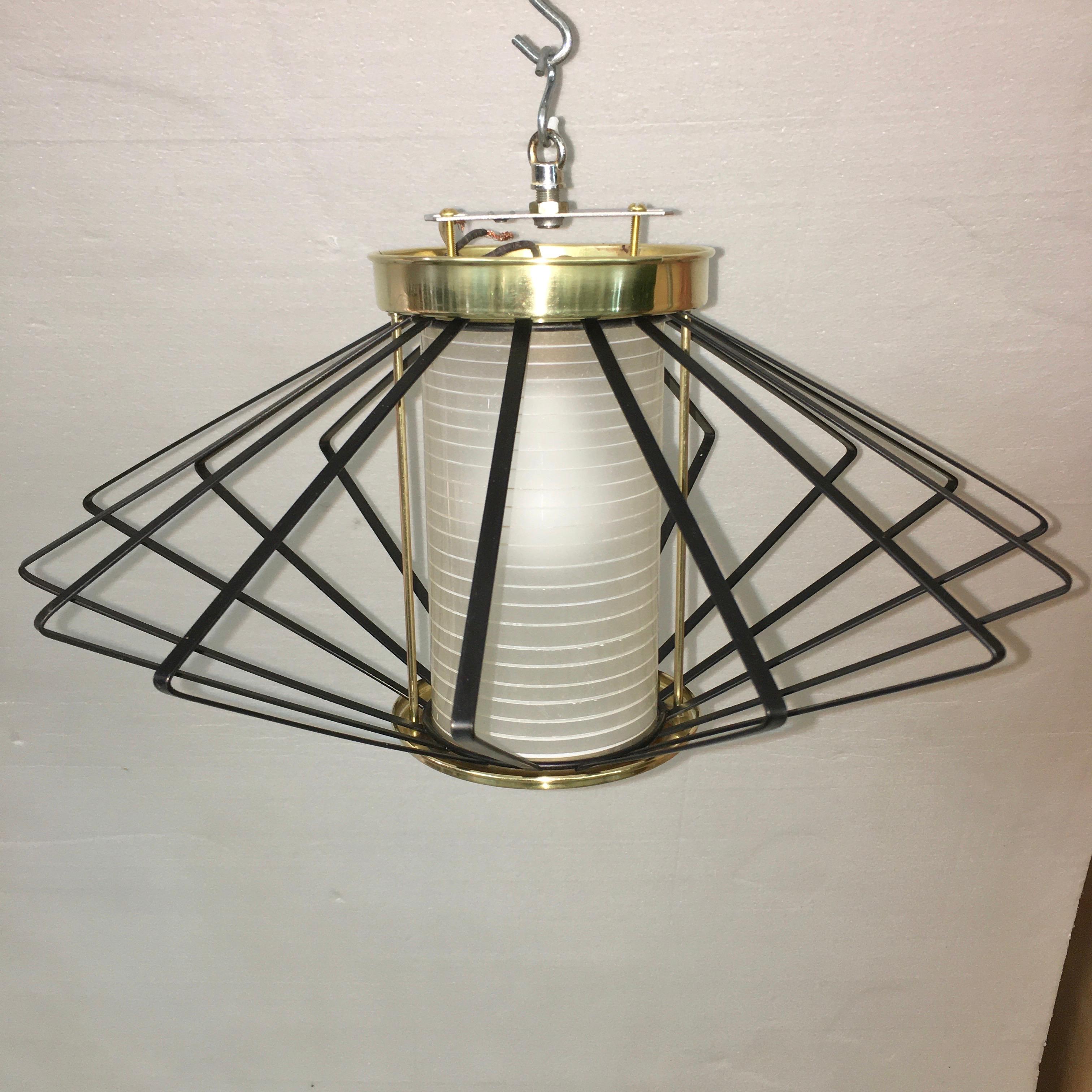 Mid-20th Century 1950s Atomic Ceiling Mounted Light For Sale