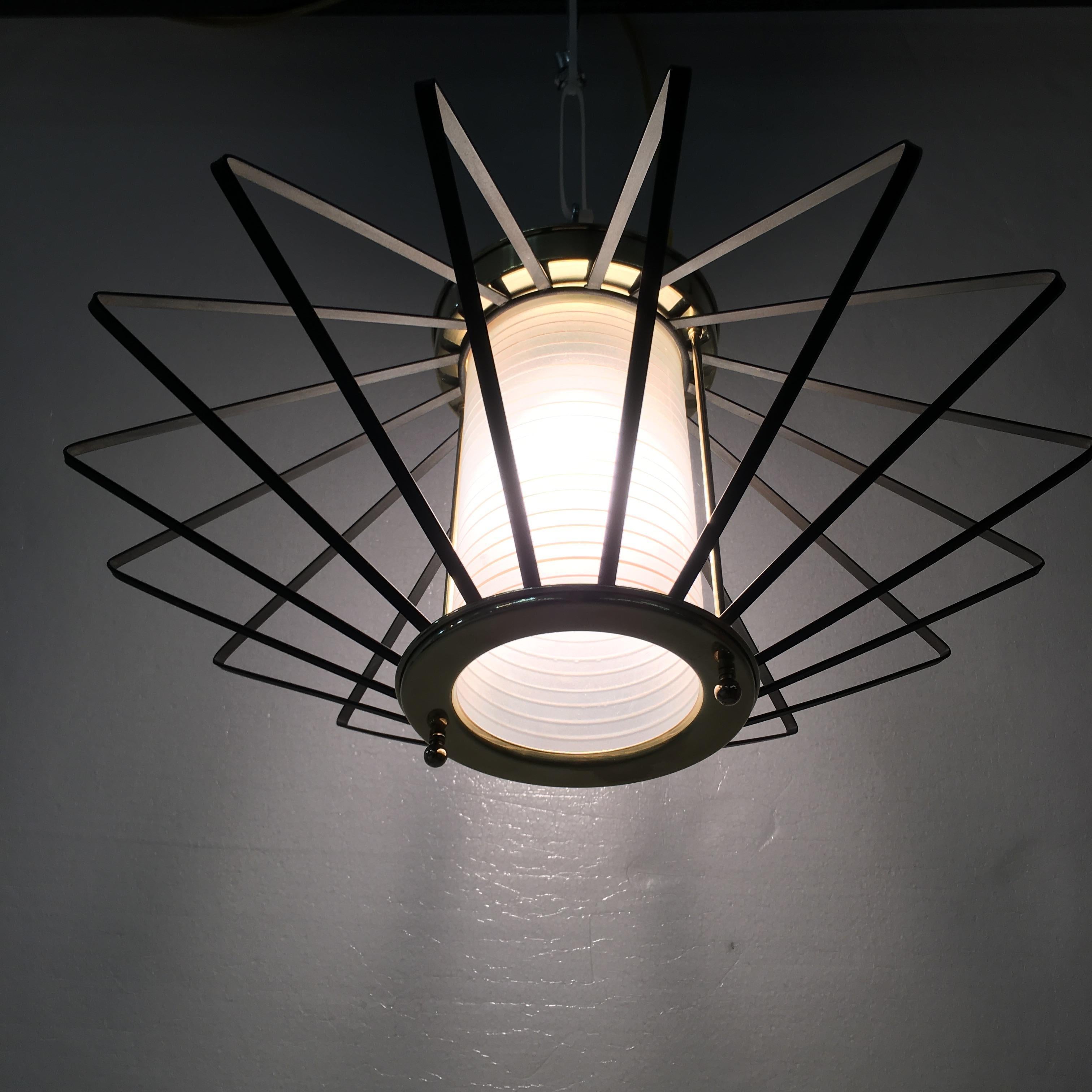 1950s Atomic Ceiling Mounted Light For Sale 2