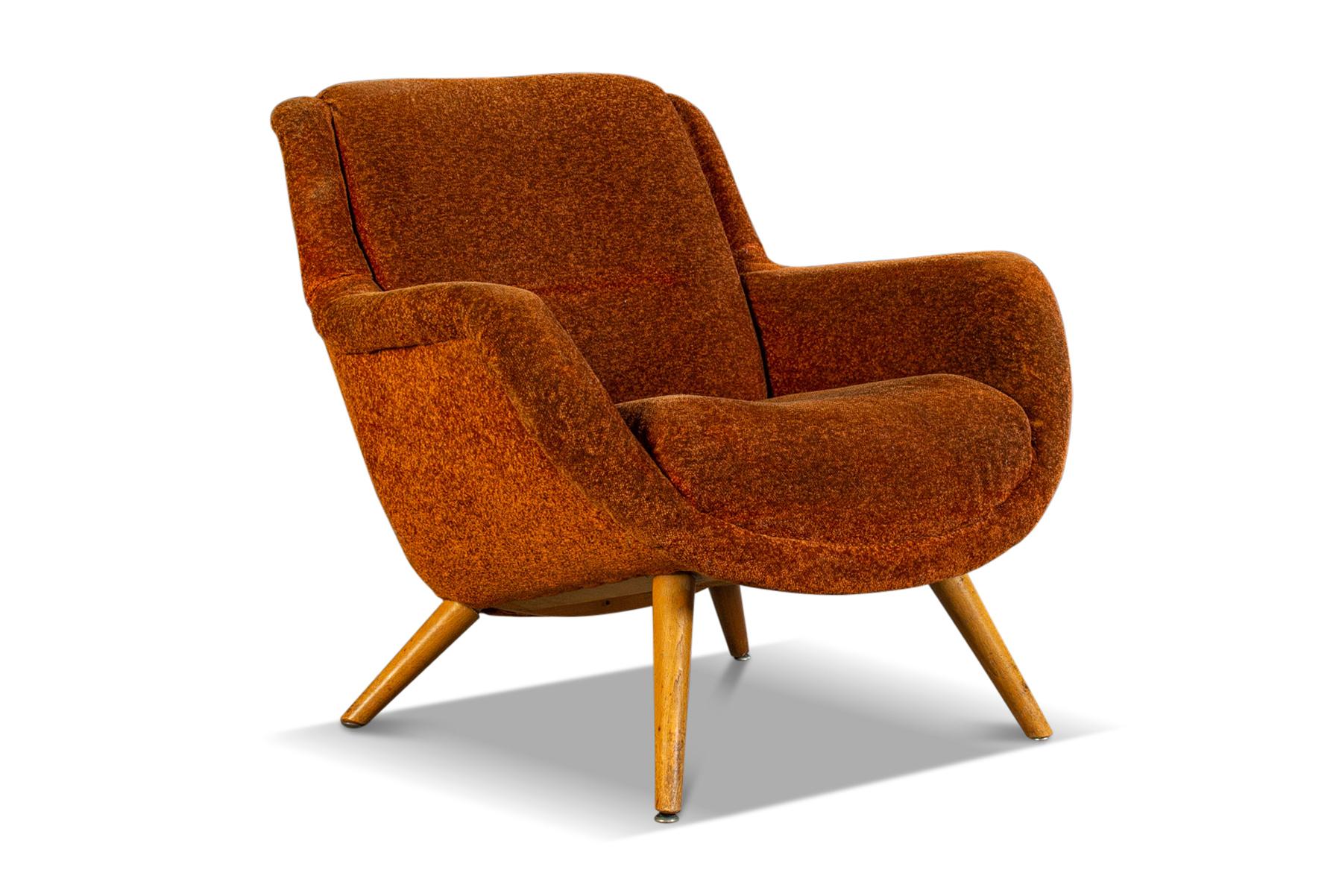 Mid-Century Modern 1950s Atomic Cocktail Lounge Chair For Sale