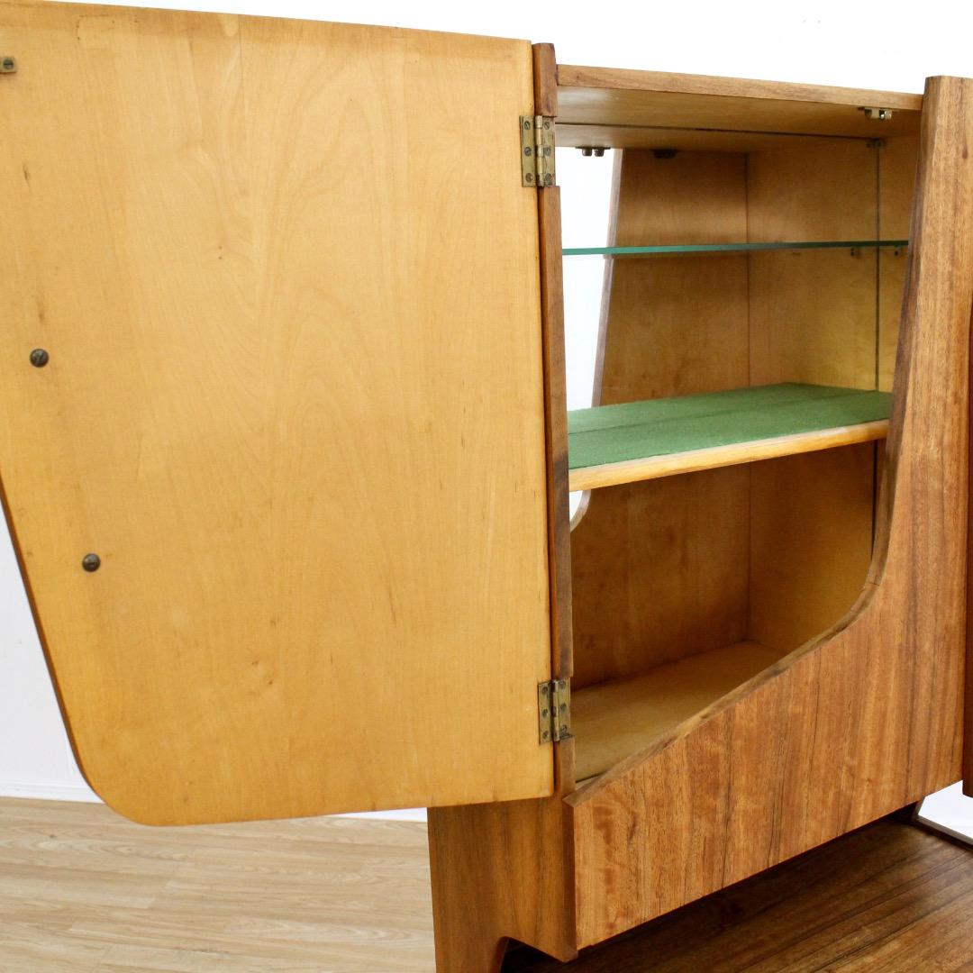 1950s Atomic Drop Down Liquor Cabinet Dry Bar en venta 3