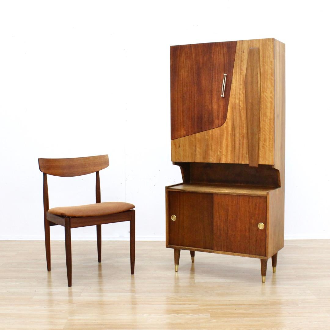 1950s Atomic Drop Down Liquor Cabinet Dry Bar en venta 6