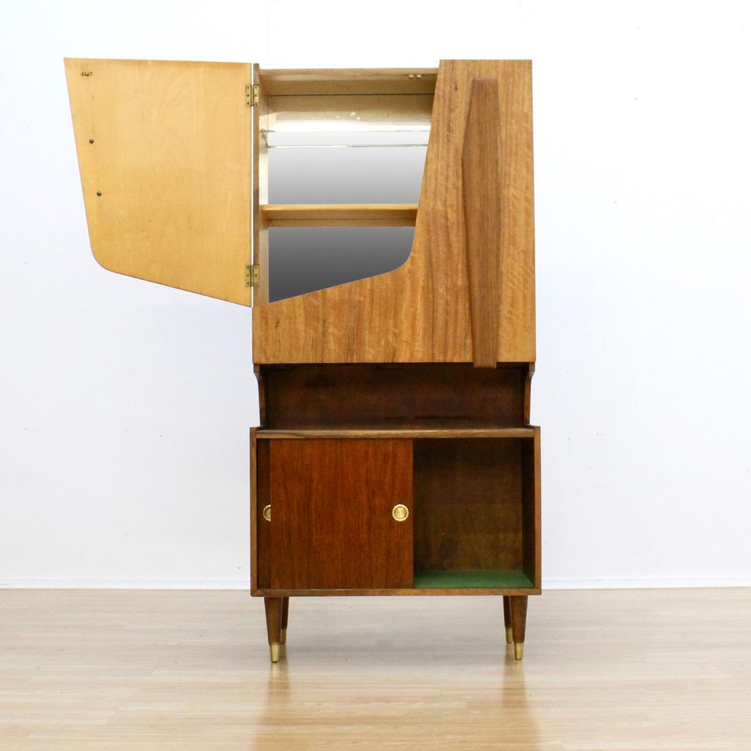 1950s Atomic Drop Down Liquor Cabinet Dry Bar en venta 9