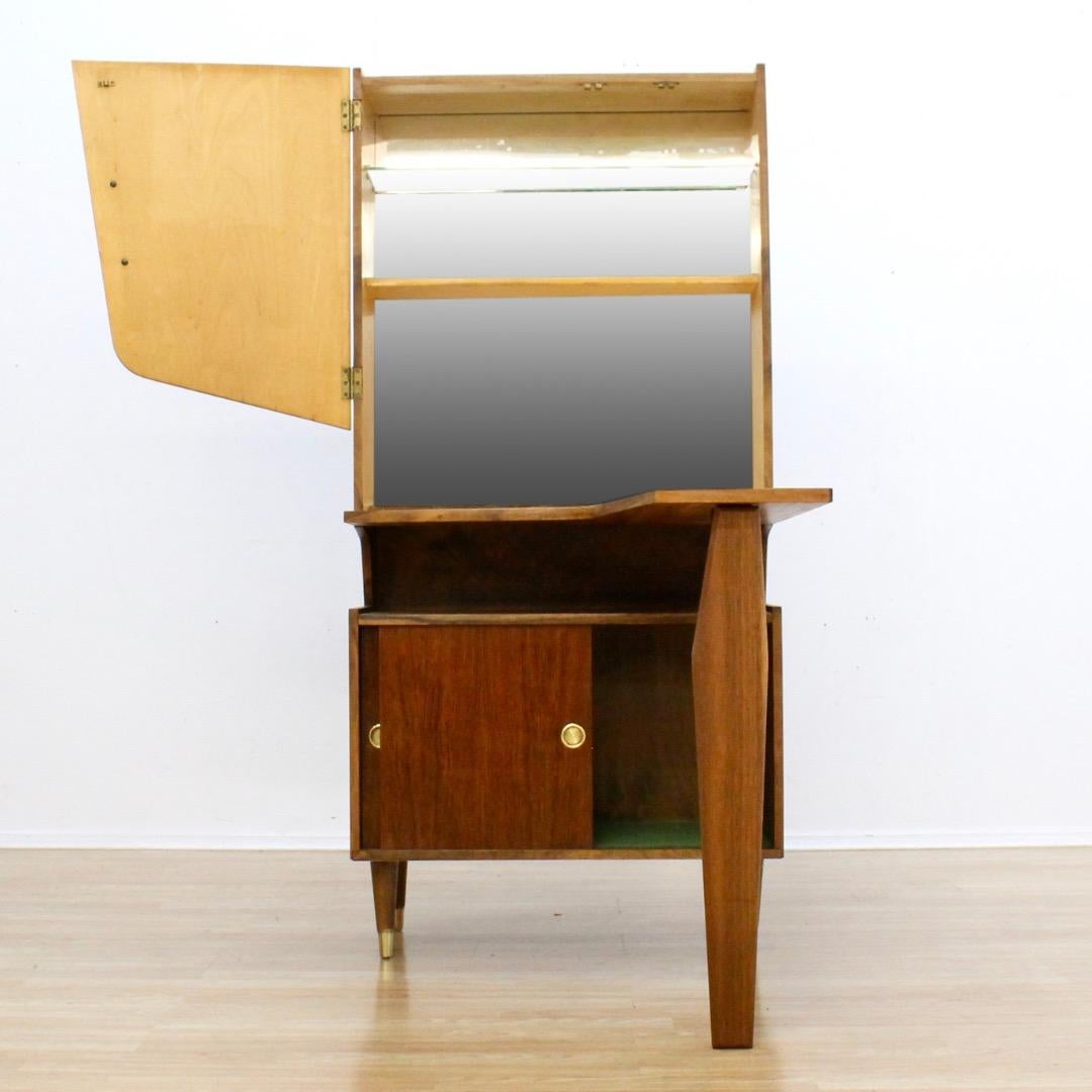 1950s Atomic Drop Down Liquor Cabinet Dry Bar en venta 10
