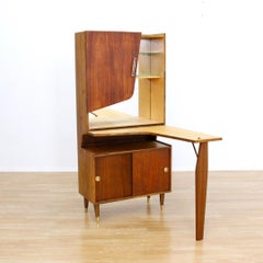 1950s Atomic Drop Down Liquor Cabinet Dry Bar