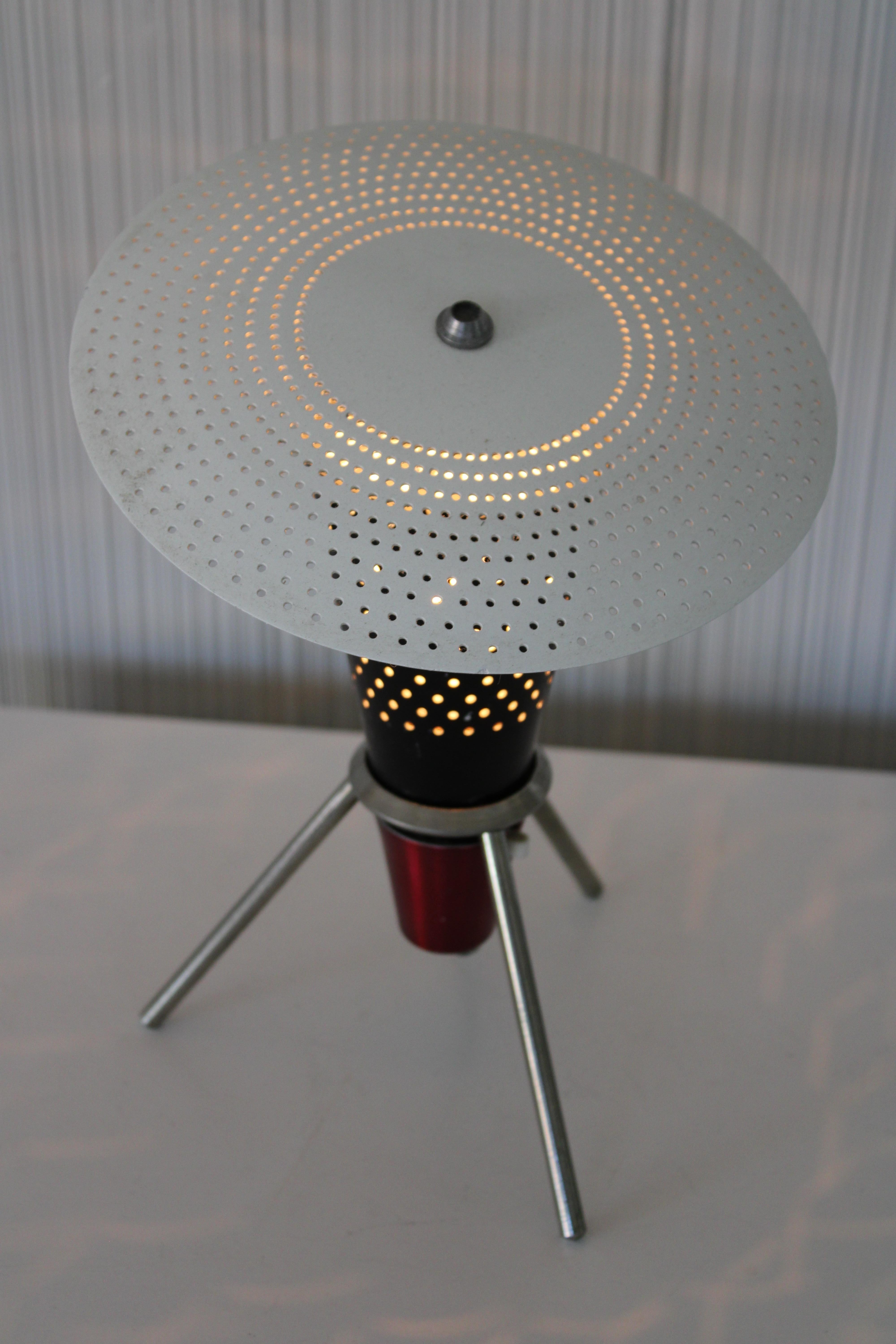 Mid-Century Modern 1950's Atomic Flying Saucer Lamp by Esther Lighting Co.