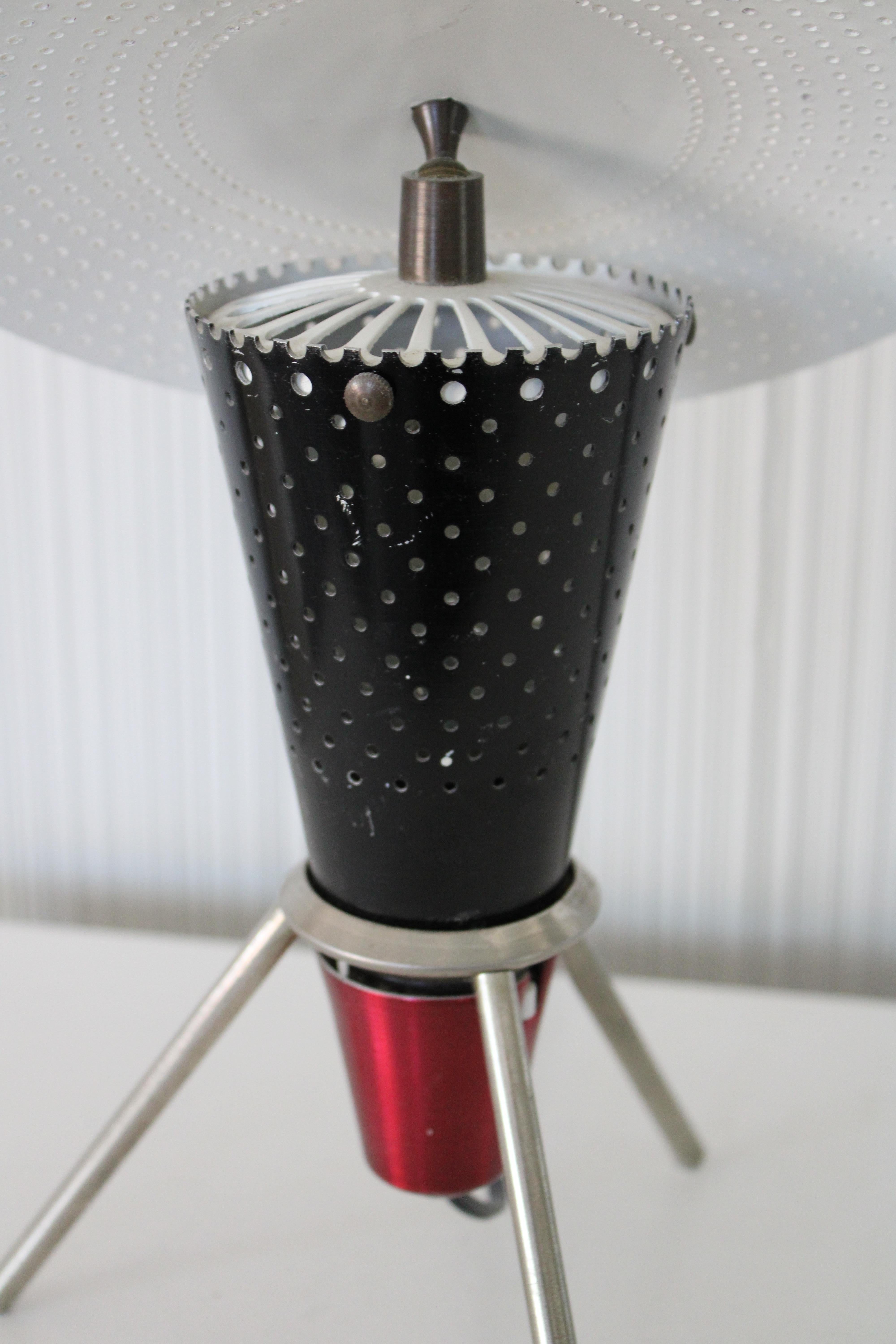 1950's Atomic Flying Saucer Lamp by Esther Lighting Co. 1