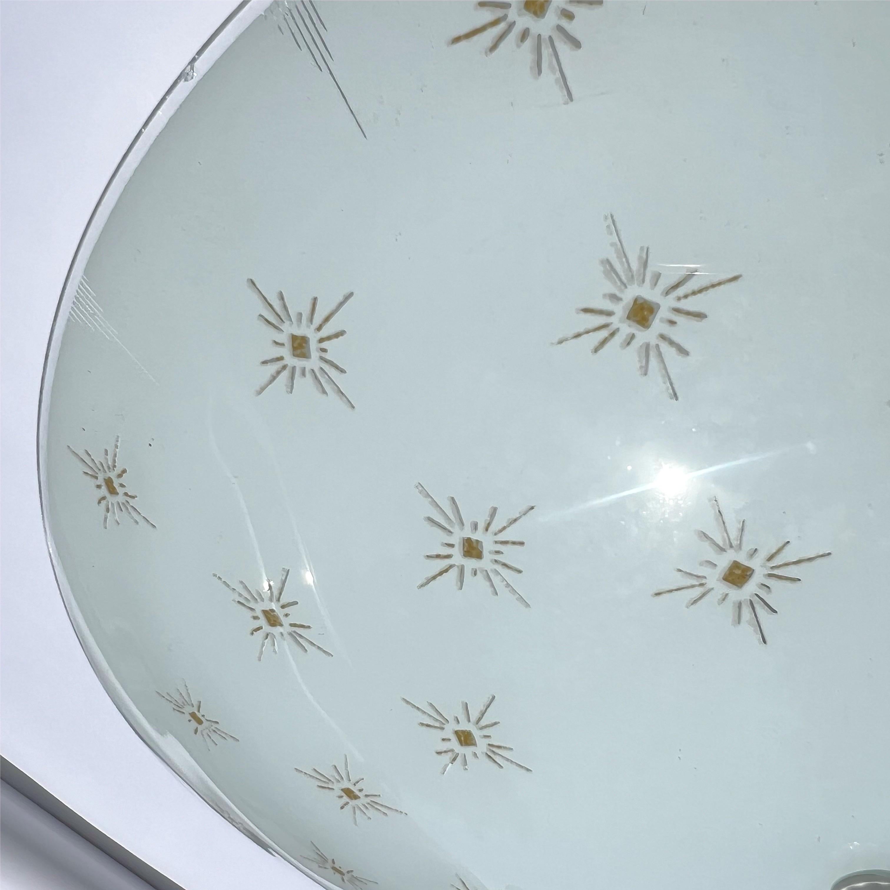American 1950s Atomic Starburst Flush Mount
