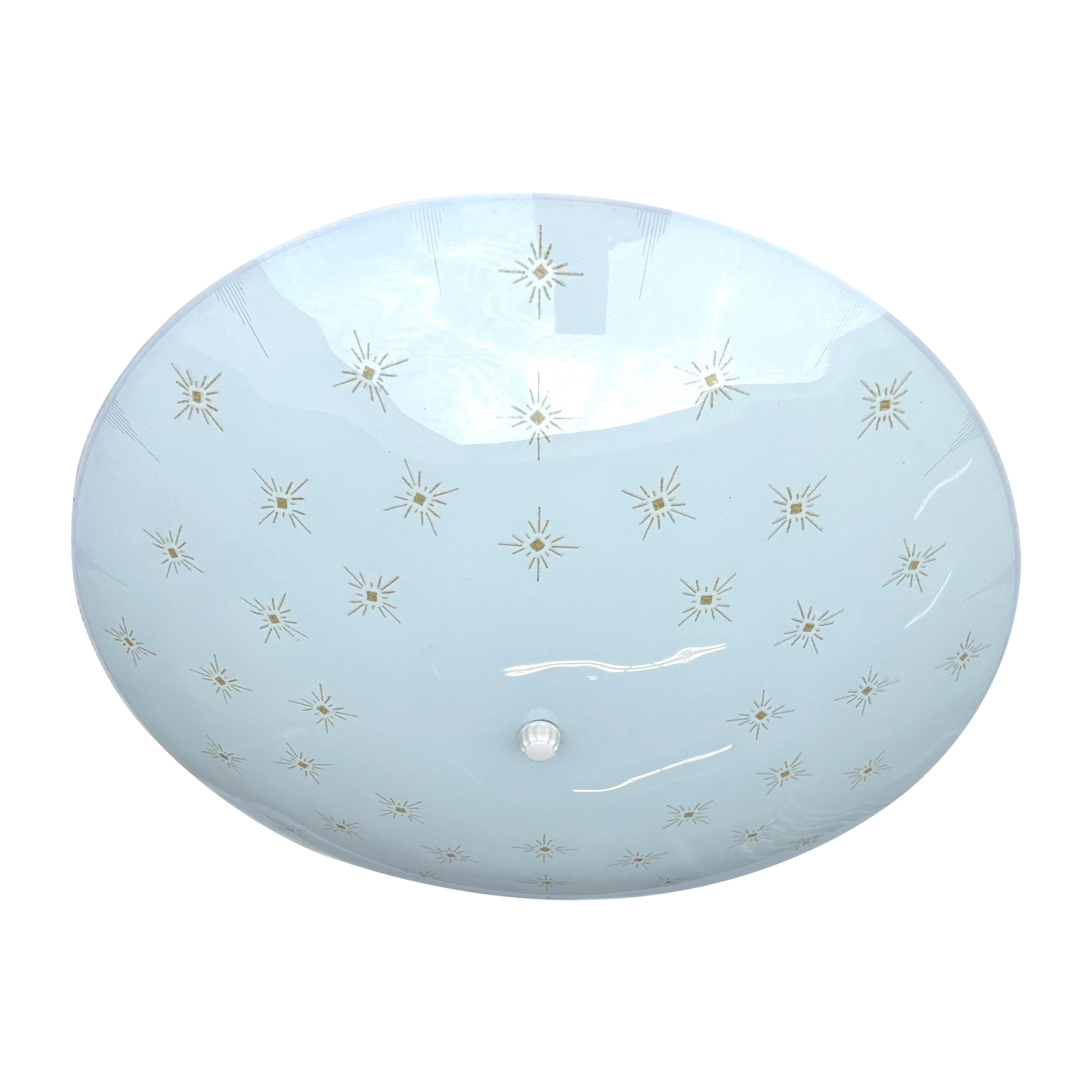 1950s Atomic Starburst Flush Mount