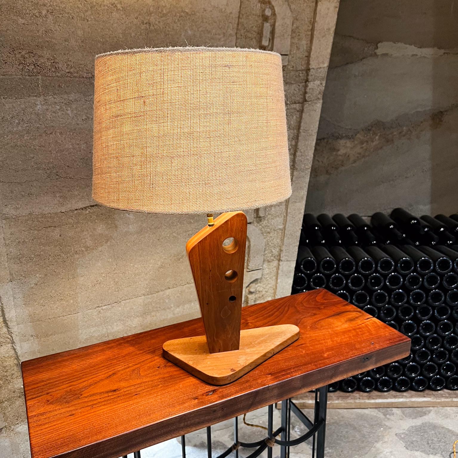 1950s Georg Gin Atomic Table Lamp Geometric Wood Design  For Sale 1