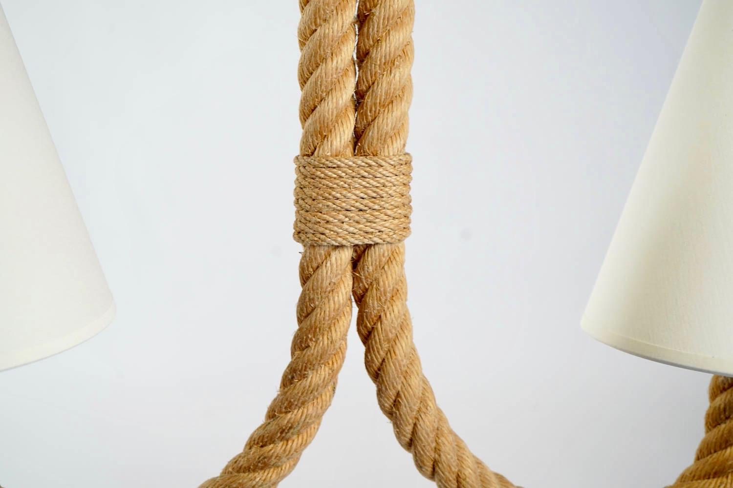 French 1950s Audoux and Minet Marine Anchor Rope Chandlier