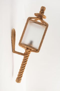 1950s Audoux & Minet Rope Wall Lantern