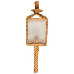 1950s Audoux & Minet Rope Wall Lantern