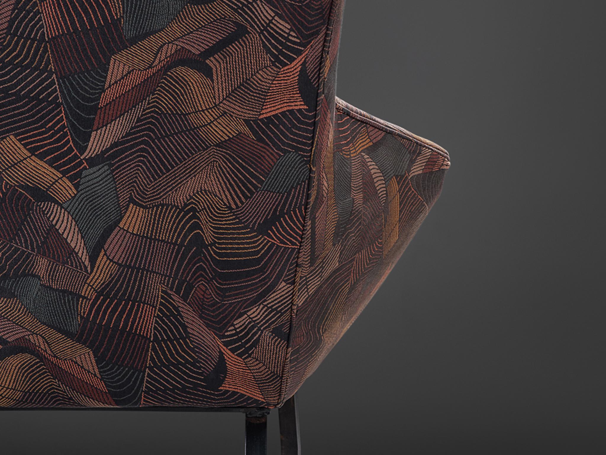 Metal 1950s Augusto Magnaghi and Mario Terzaghi Lounge Chair For Sale