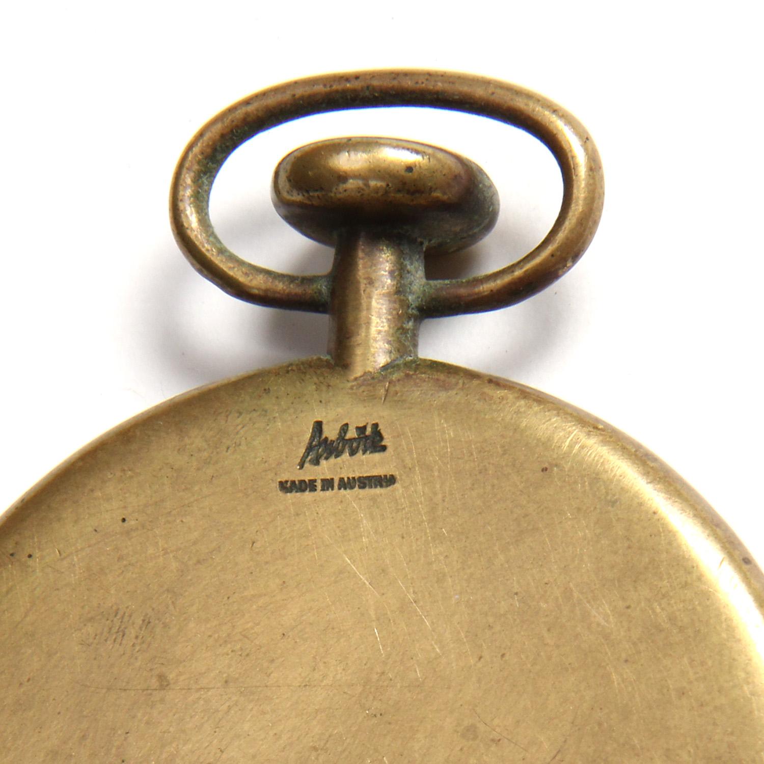 Patinated 1950s Austrian Bronze Pocket Watch Paperweight by Carl Auböck
