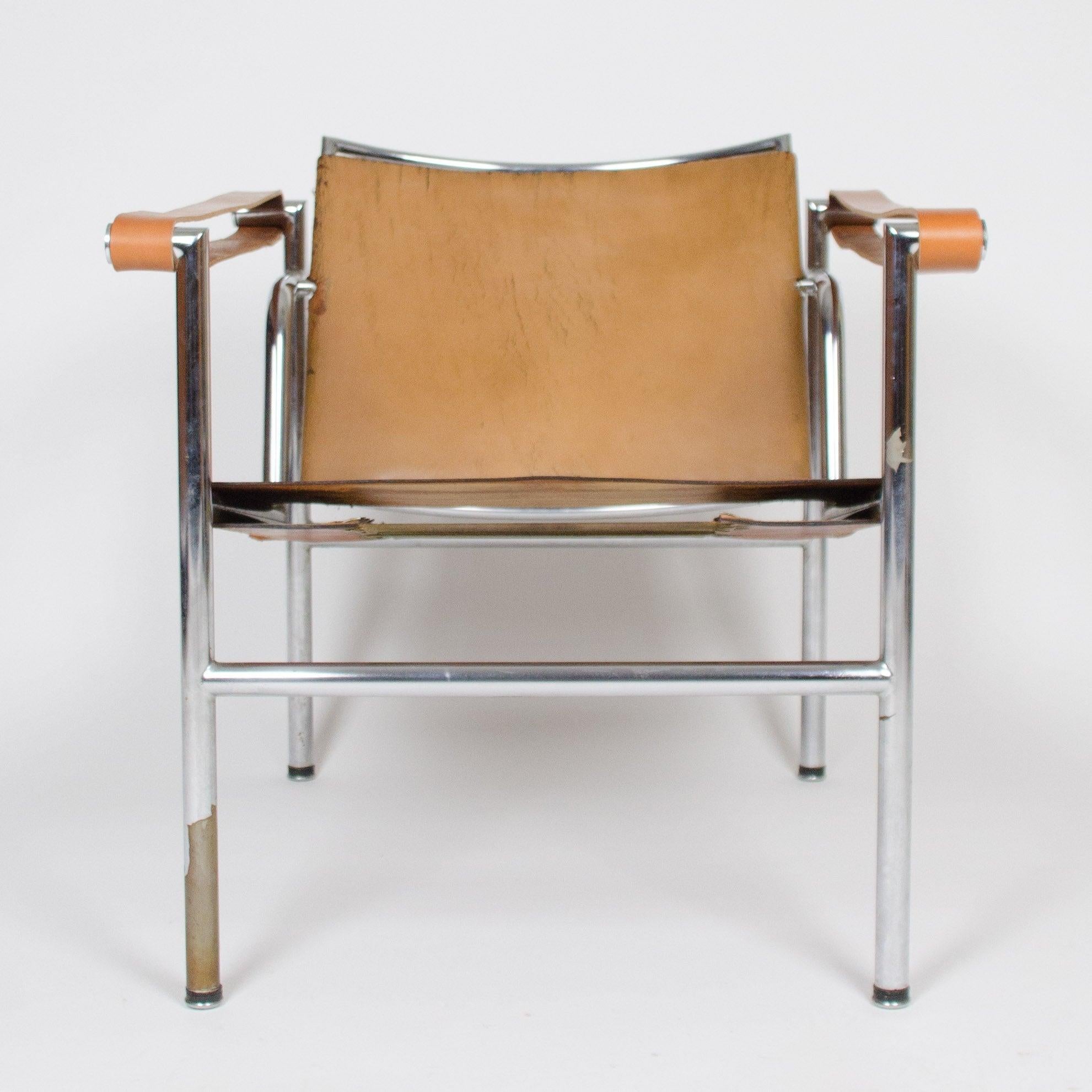 1950's Authentic Le Corbusier Marked STENDIG LC1 Basculant Chairs Thonet Cassina For Sale 1