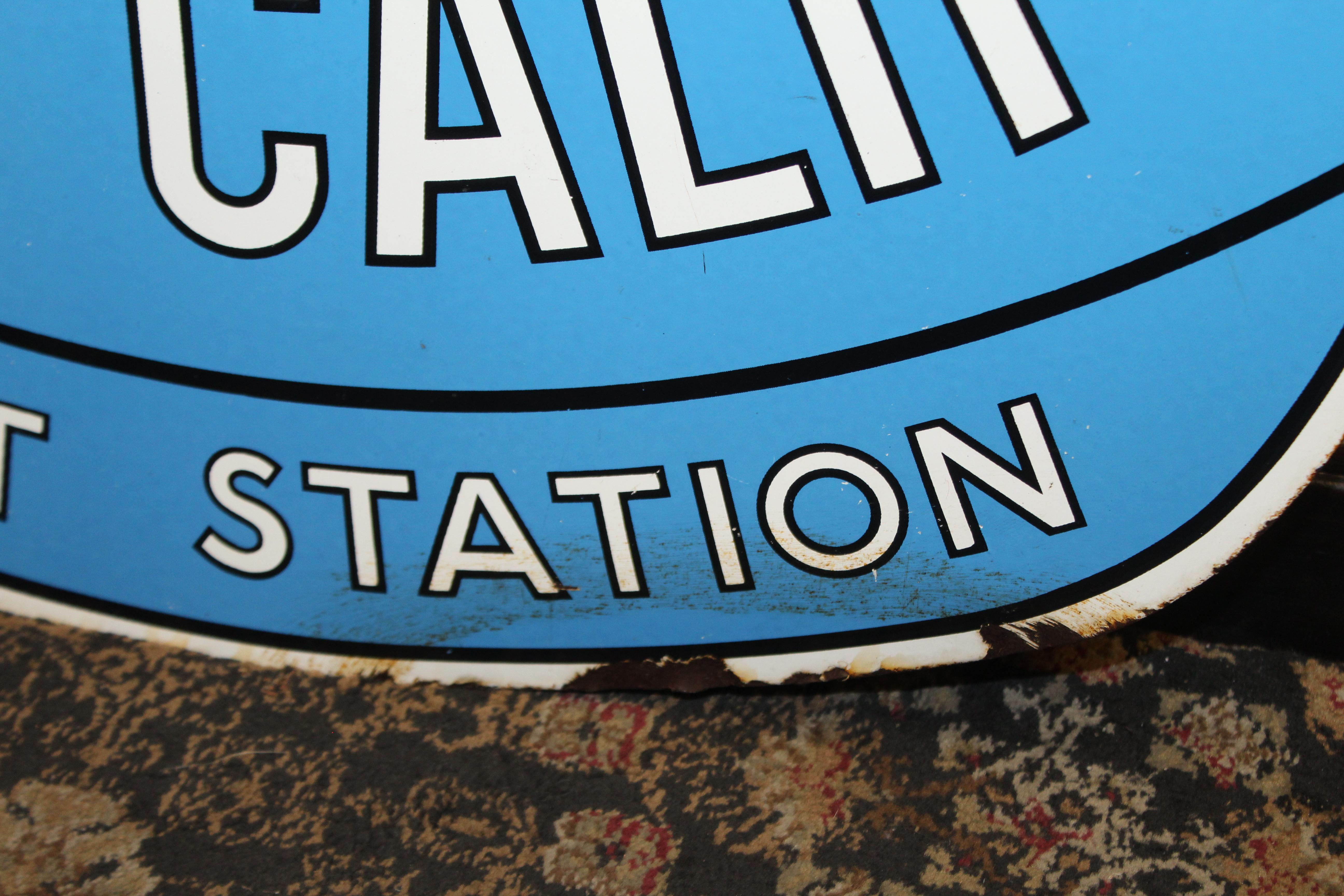 1950s Automobile Club Southern California AAA Contract Station DSP Sign For Sale 2