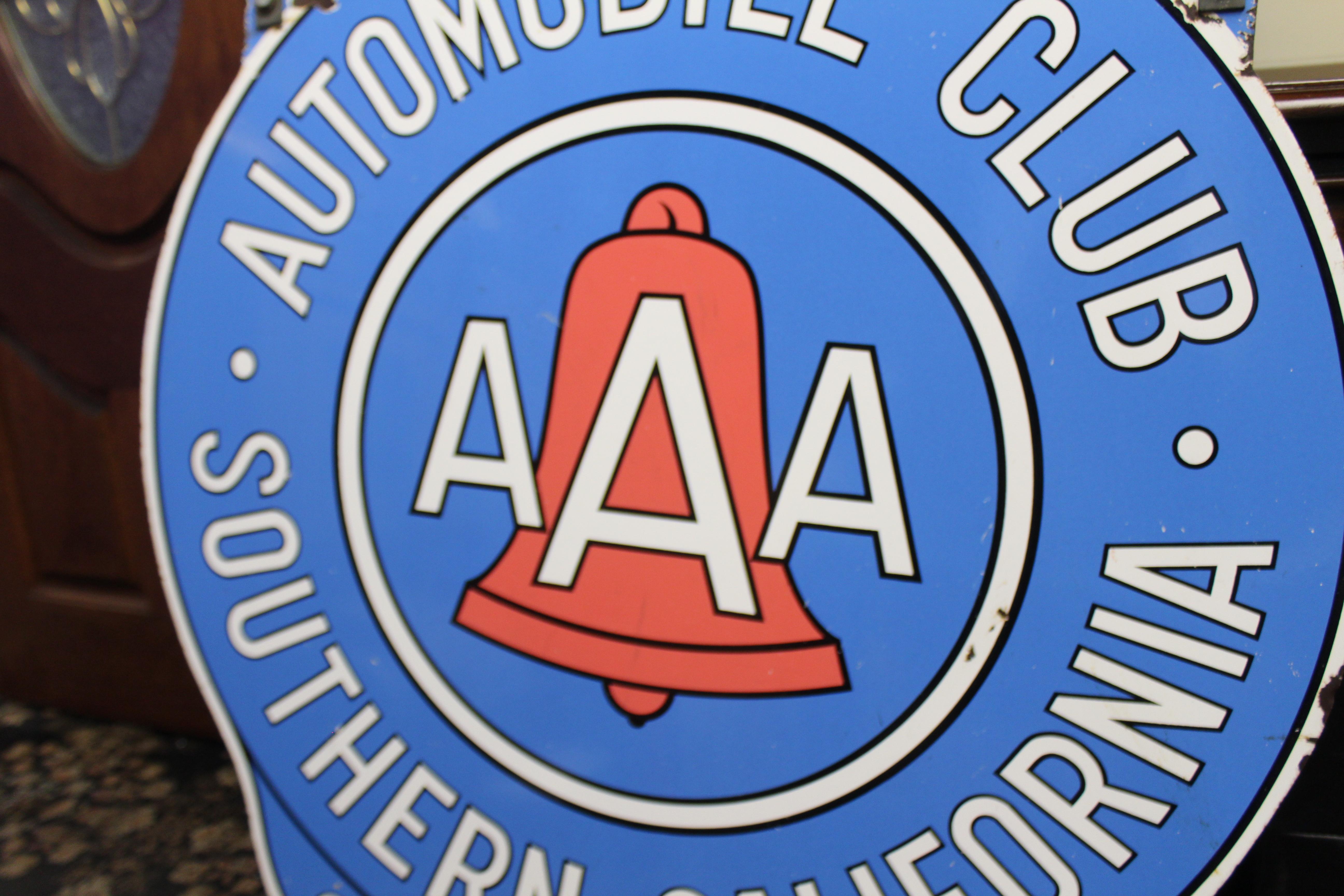 1950s Automobile Club Southern California AAA Contract Station DSP Sign For Sale 6