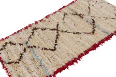 1950s Azilal Moroccan rug in Beige with Red-Brown Patterns by Rug & Kilim