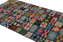 1950s Azilal Moroccan rug with Polychromatic Patterns by Rug & Kilim