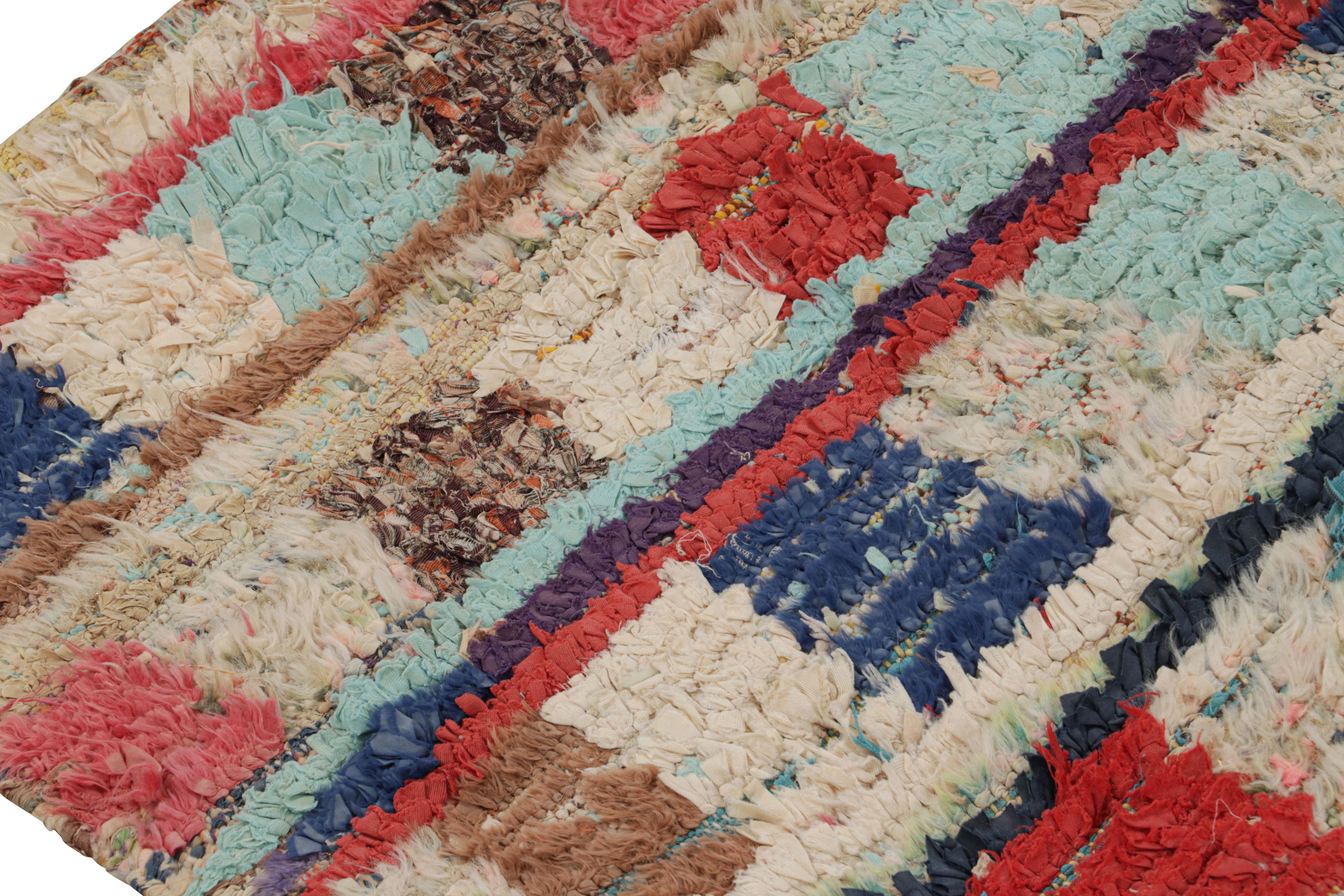 1950s Azilal Moroccan rug with Polychromatic Patterns by Rug & Kilim In Good Condition For Sale In Long Island City, NY