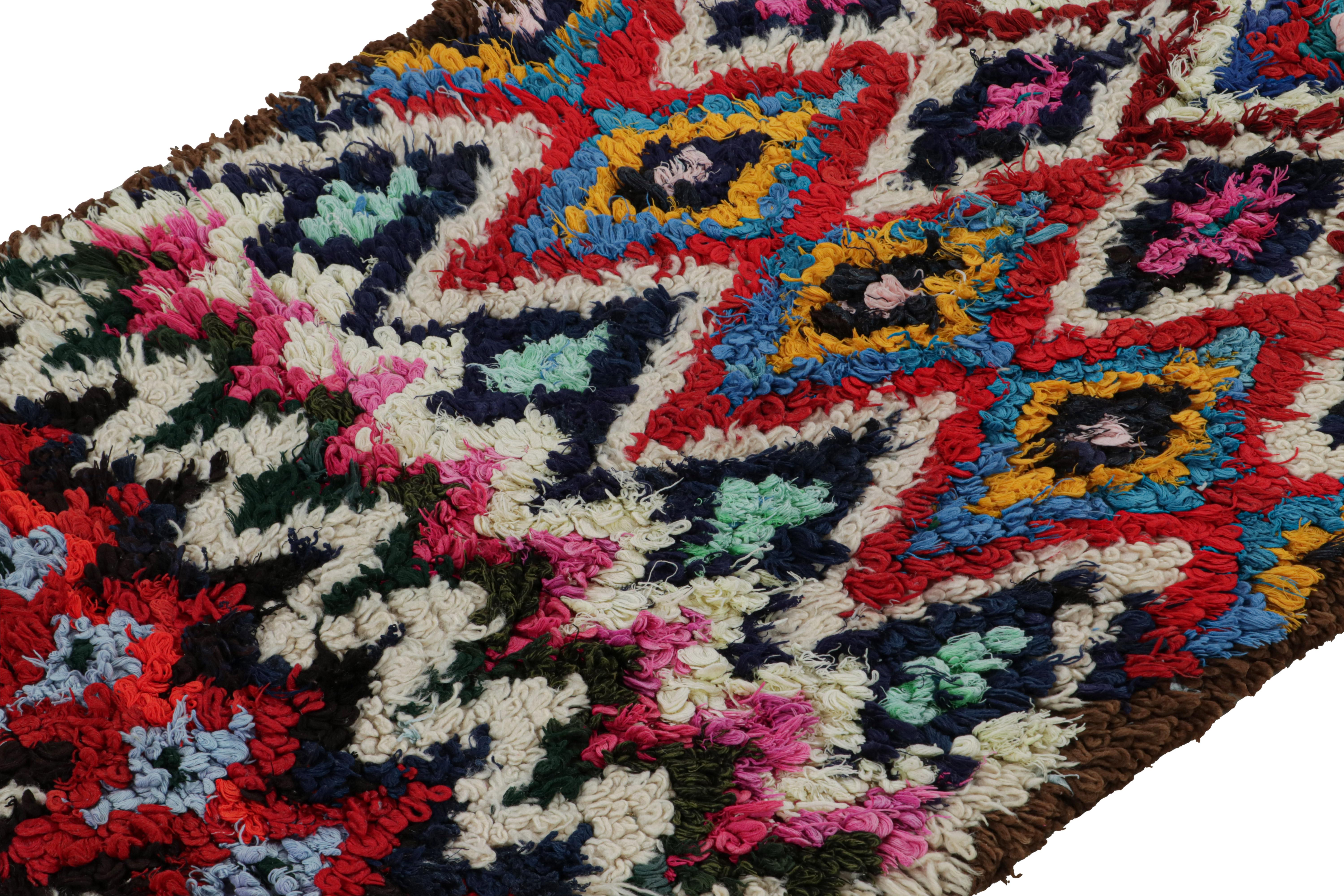 Hand-Knotted 1950s Azilal Moroccan Style Runner with Patterns by Rug & Kilim For Sale