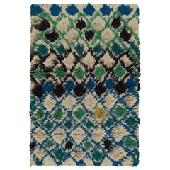 Tappeto Azilal marocchino del 1950 in beige con motivi a diamante di Rug & Kilim