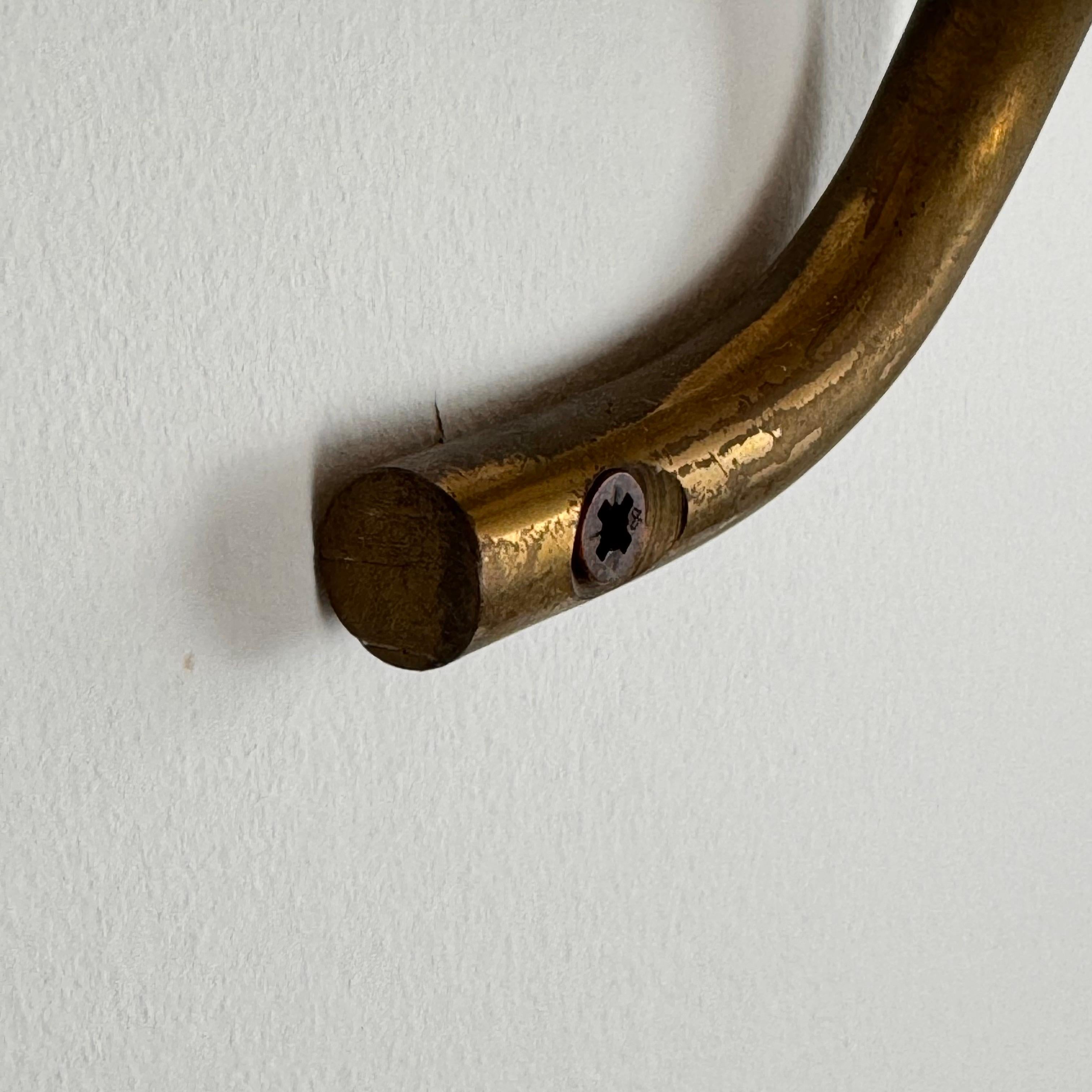 Laiton Porte-manteau mural en laiton 